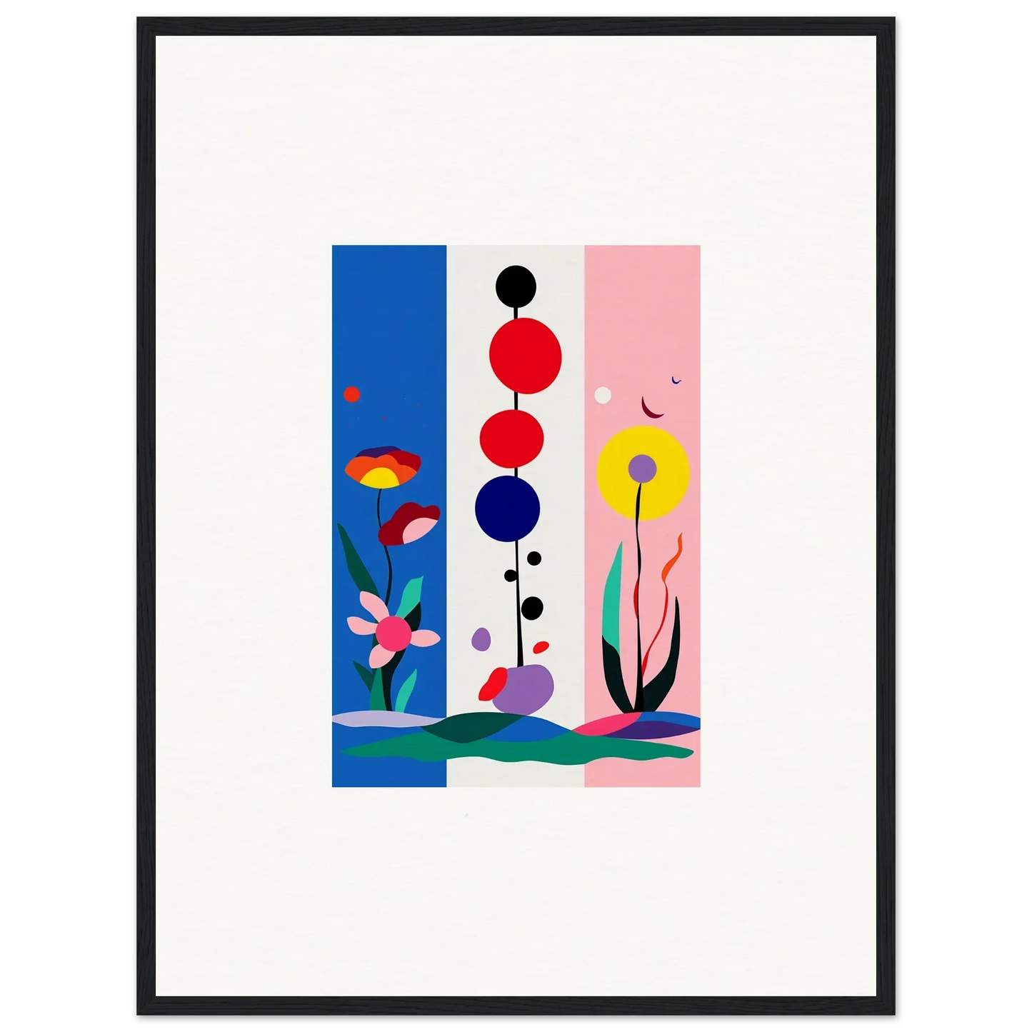 Colorful Abstract Geometric Artwork for Room Decoration - Fleur Fantaisie Canvas Print