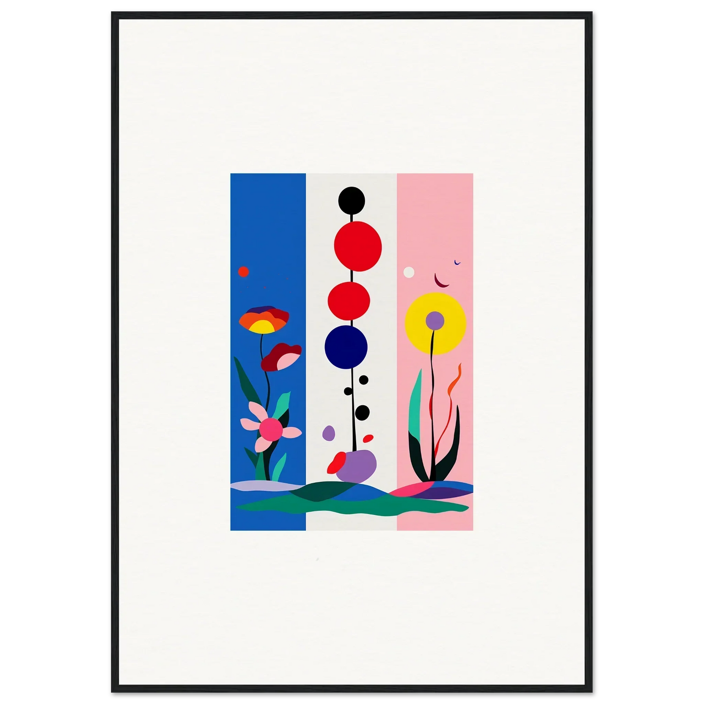 Colorful abstract canvas print of Fleur Fantaisie for vibrant room decoration