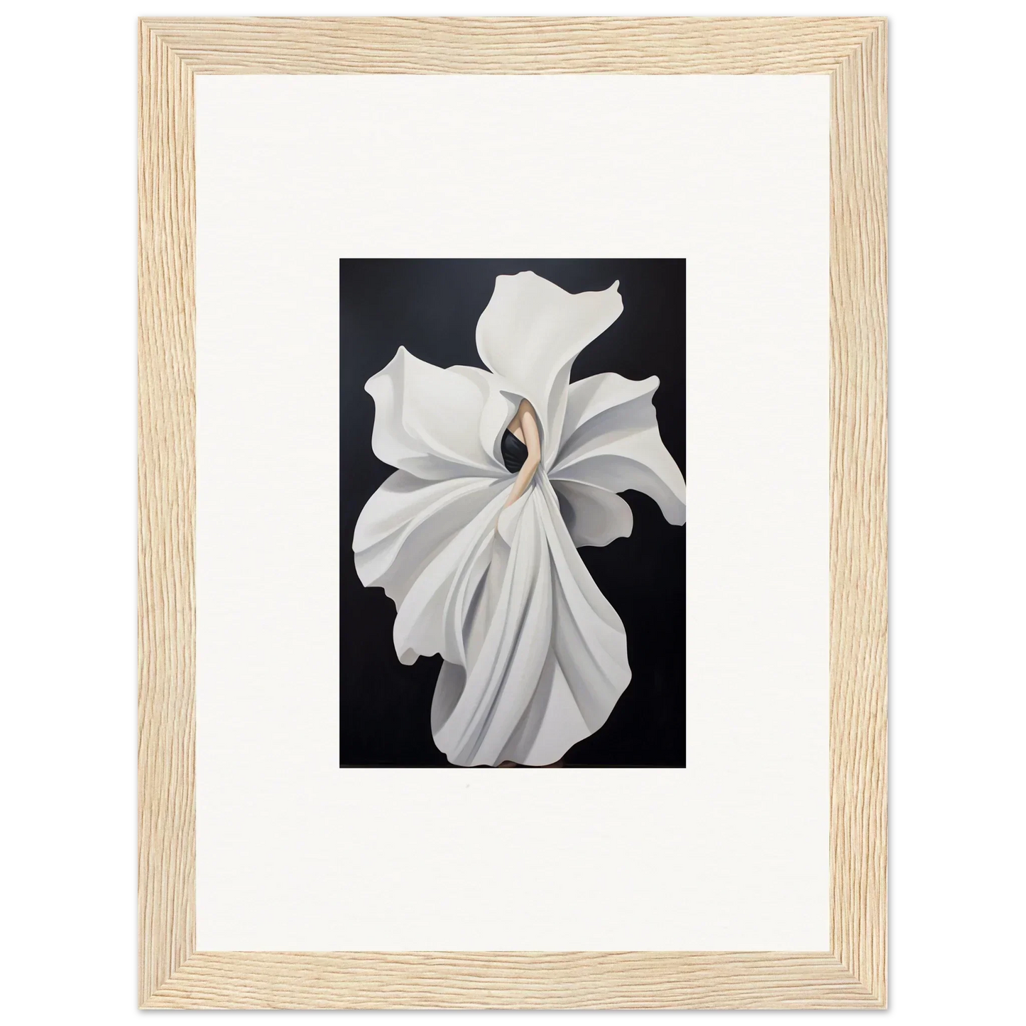 White orchid with delicate petals highlighting petal fluidity for elegant room decor