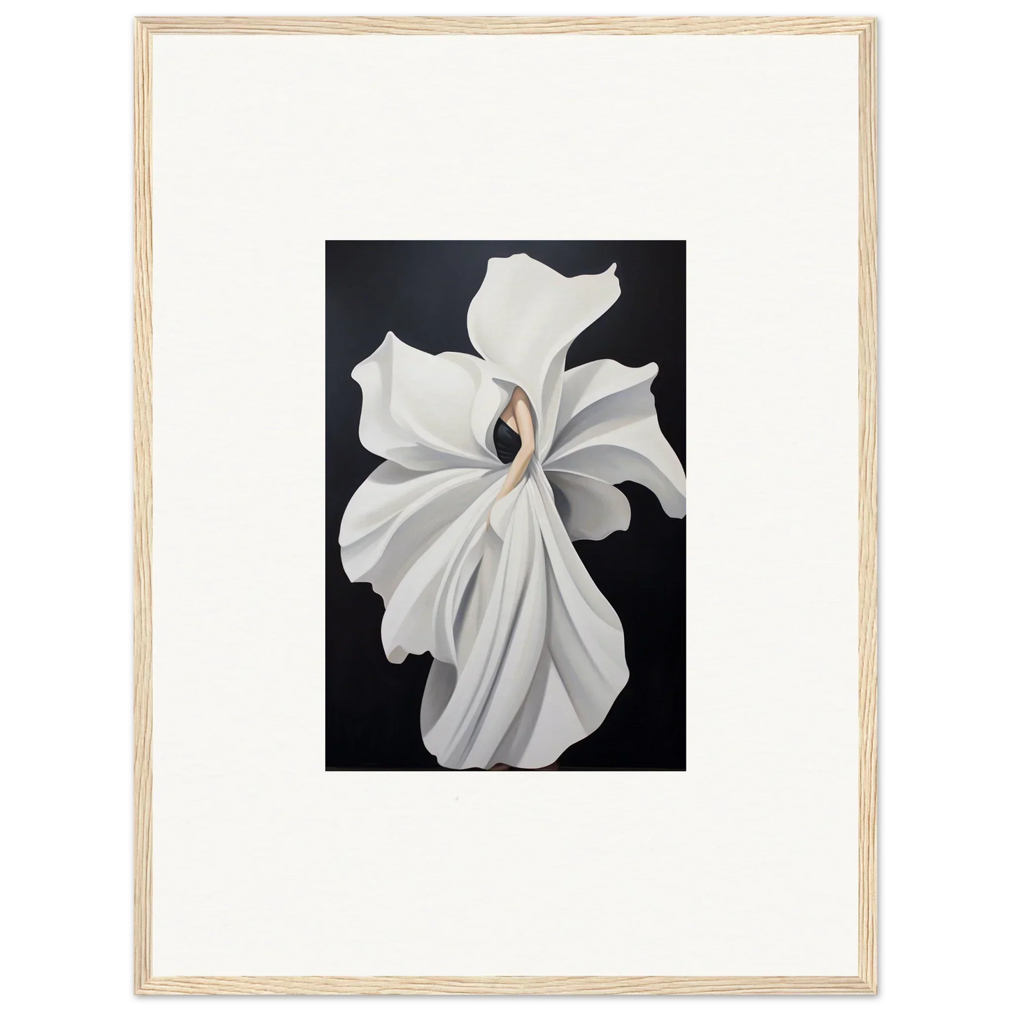 White orchid with ruffled petals showcasing petal fluidity for elegant room decor