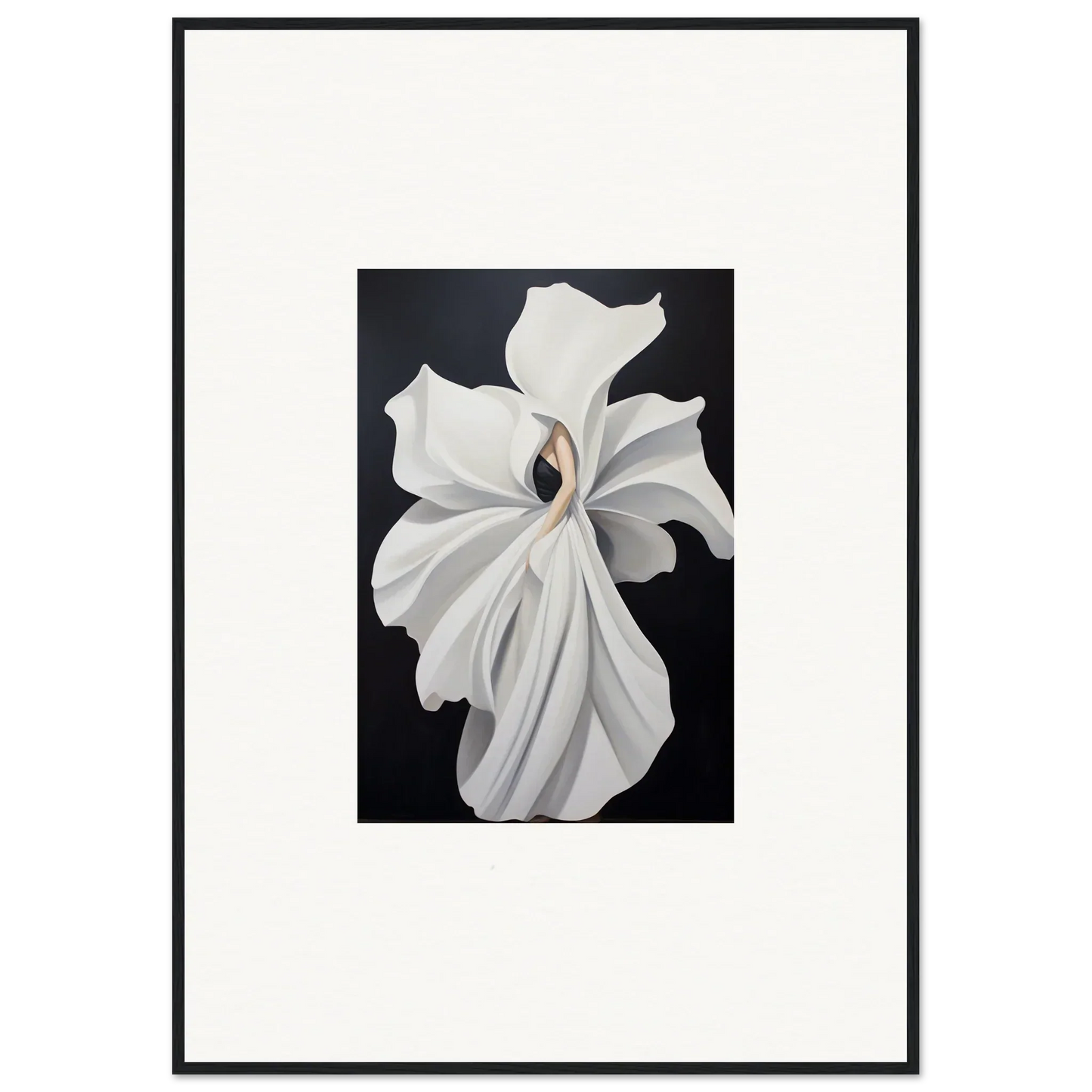 White orchid flower with delicate petals, perfect for petal fluidity room decor