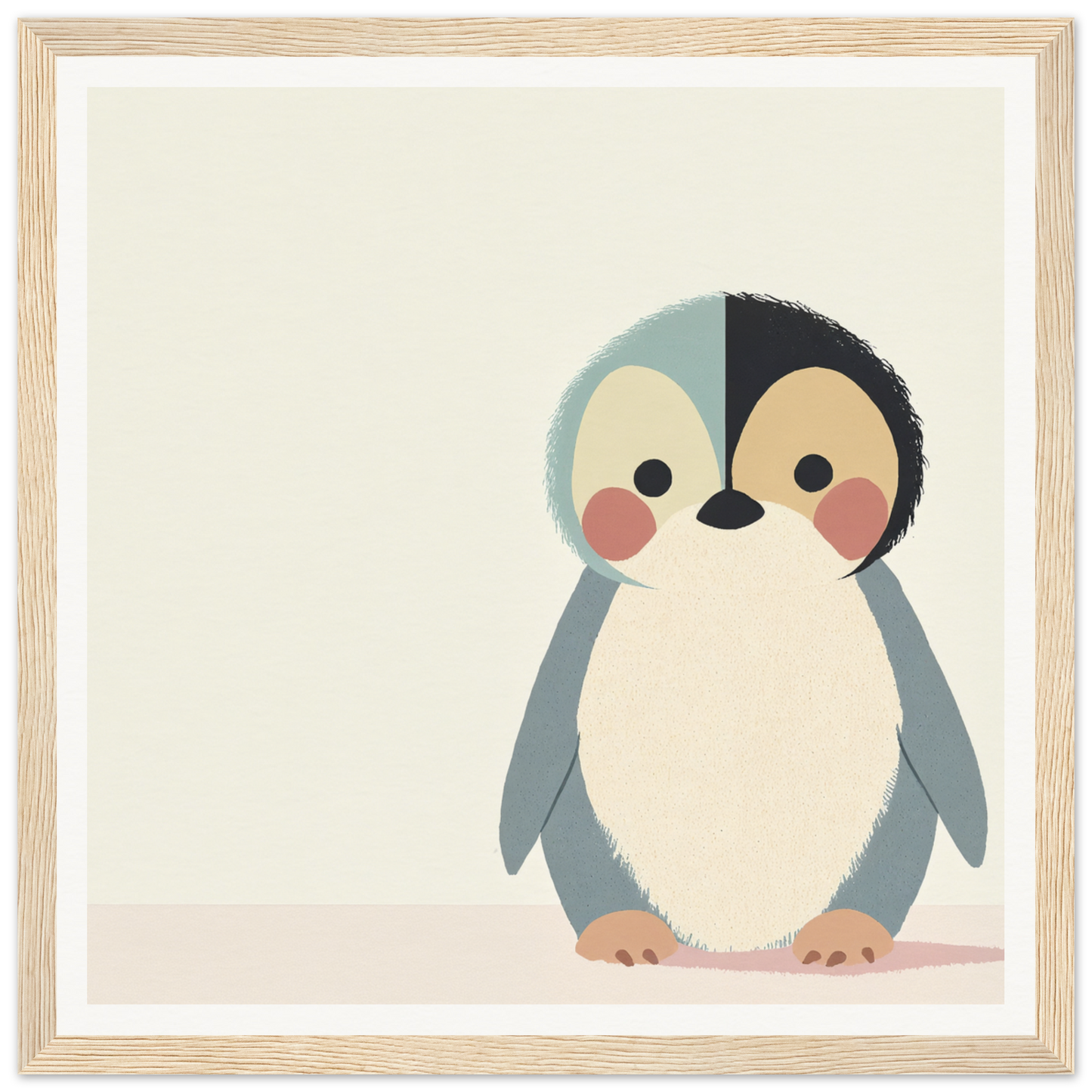 Cute cartoon penguin with rosy cheeks and a round belly from Teal Reverie Tango