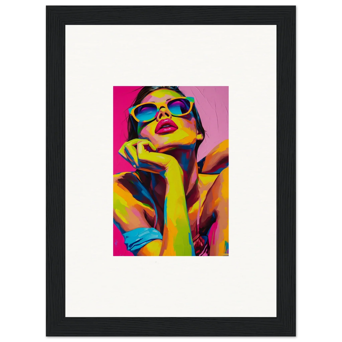 Colorful pop art portrait for room decor featuring Daydream Ecstasy theme
