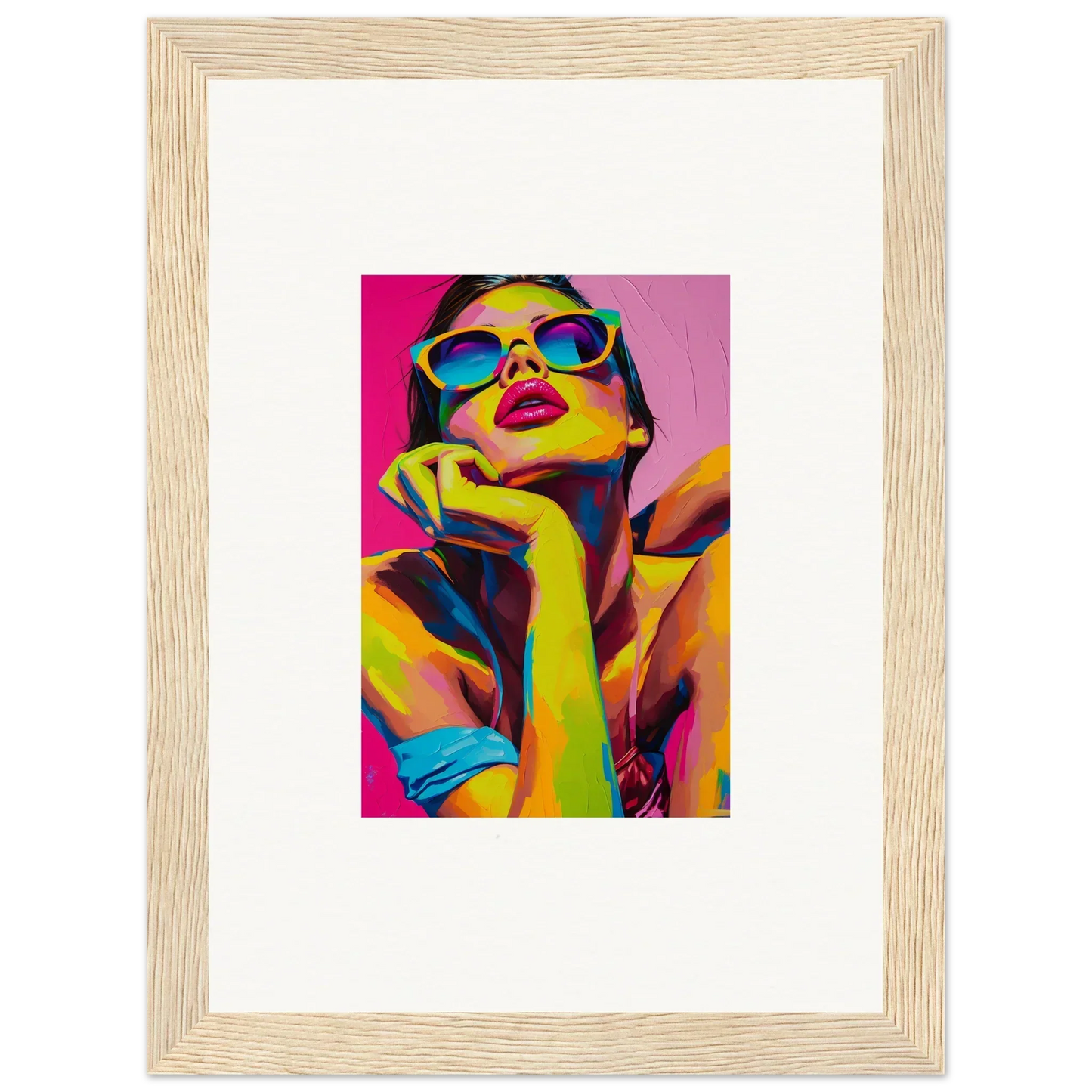 Colorful pop art portrait for vibrant room decor and framed wall art, Daydream Ecstasy