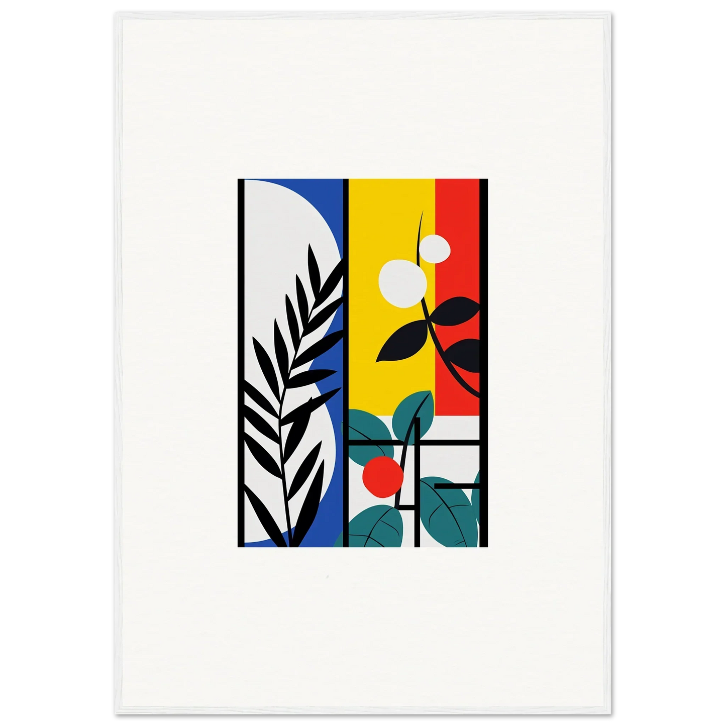 Colorful abstract geometric canvas print inspired by Dreamfolk Blooming for room decoration