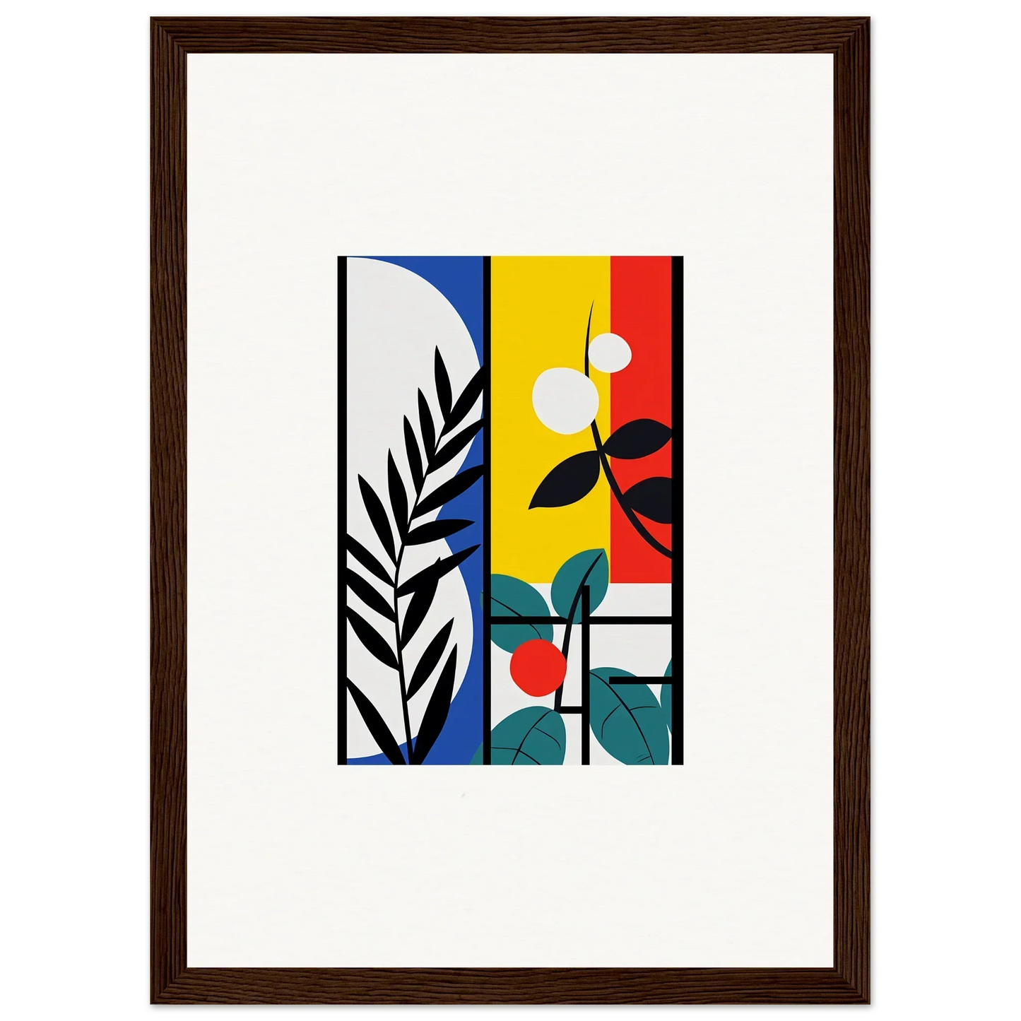 Colorful geometric canvas print for room decoration, part of Dreamfolk Blooming series