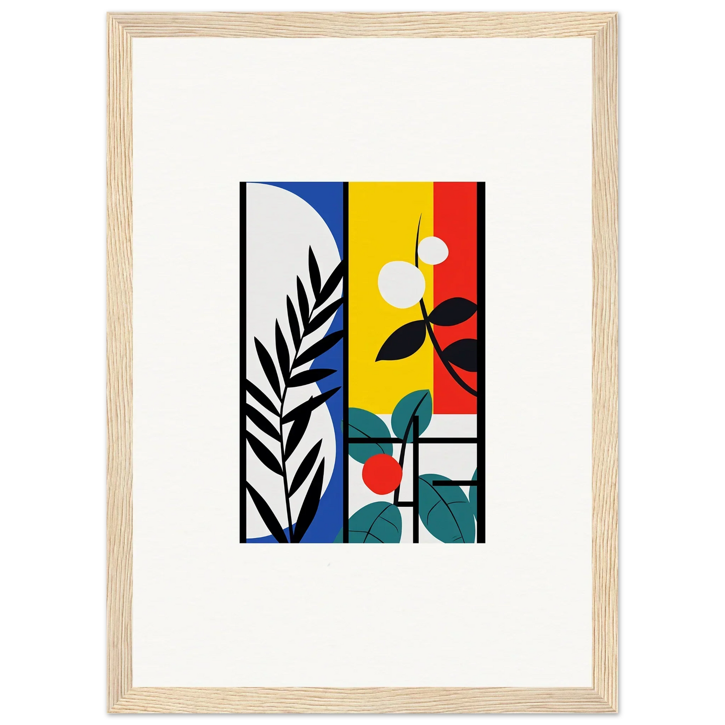 Colorful Abstract Geometric Artwork for Room Decoration - Dreamfolk Blooming Canvas Print