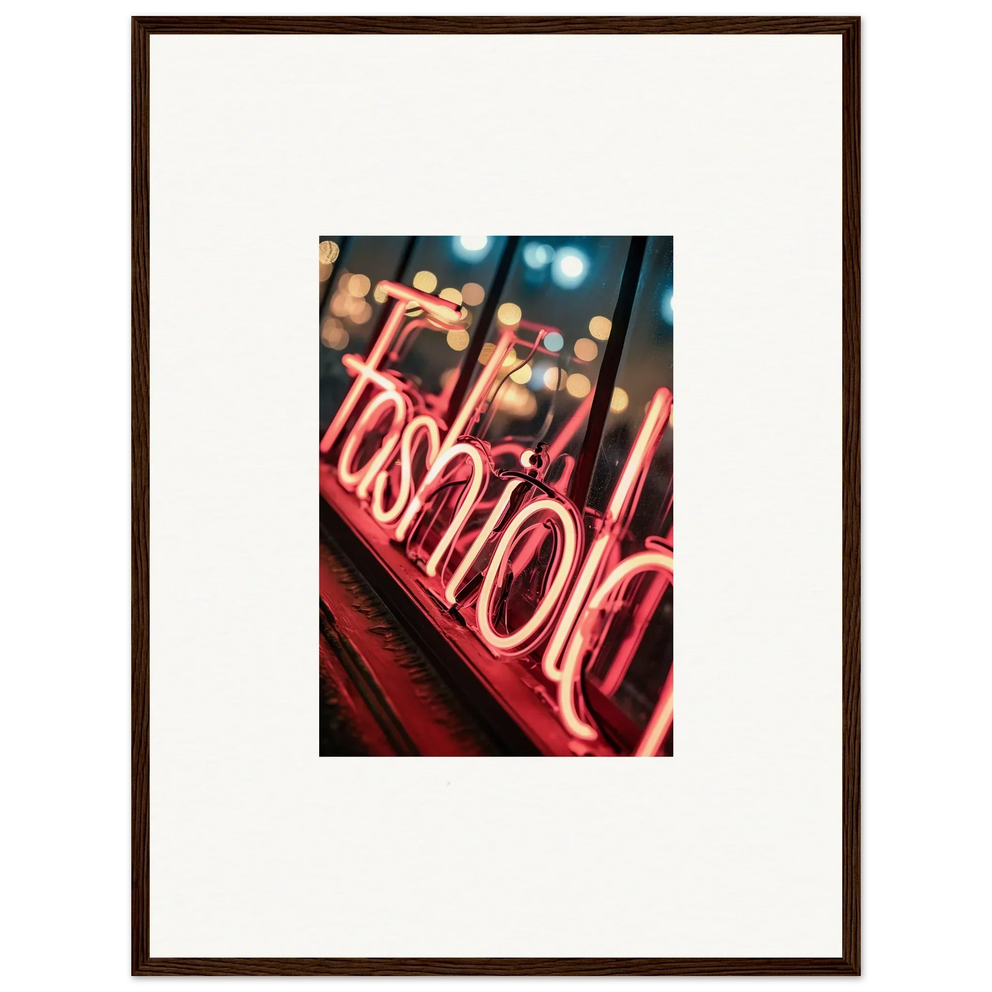 Neon fashion sign in red cursive, a cool touch for any Lasid Quara room decoration