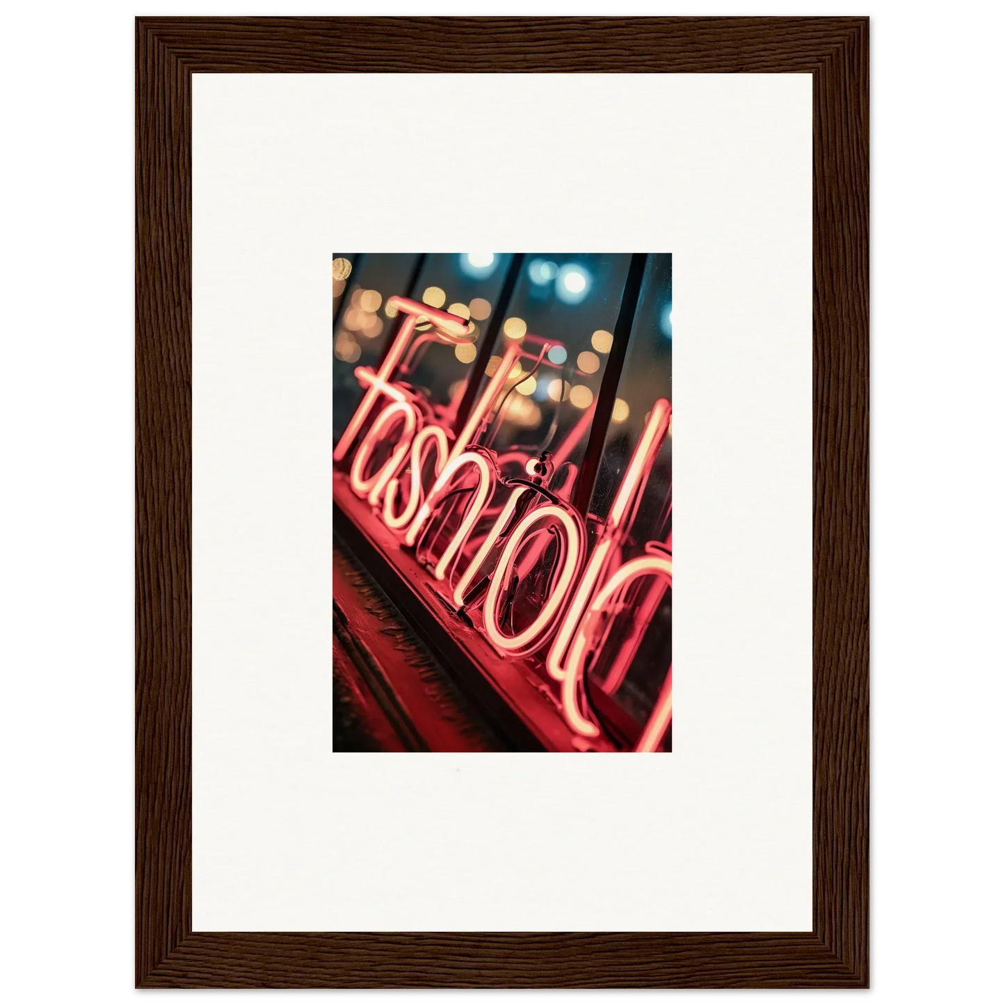 Neon fashion sign in red for cool Lasid Quara room decoration or canvas print