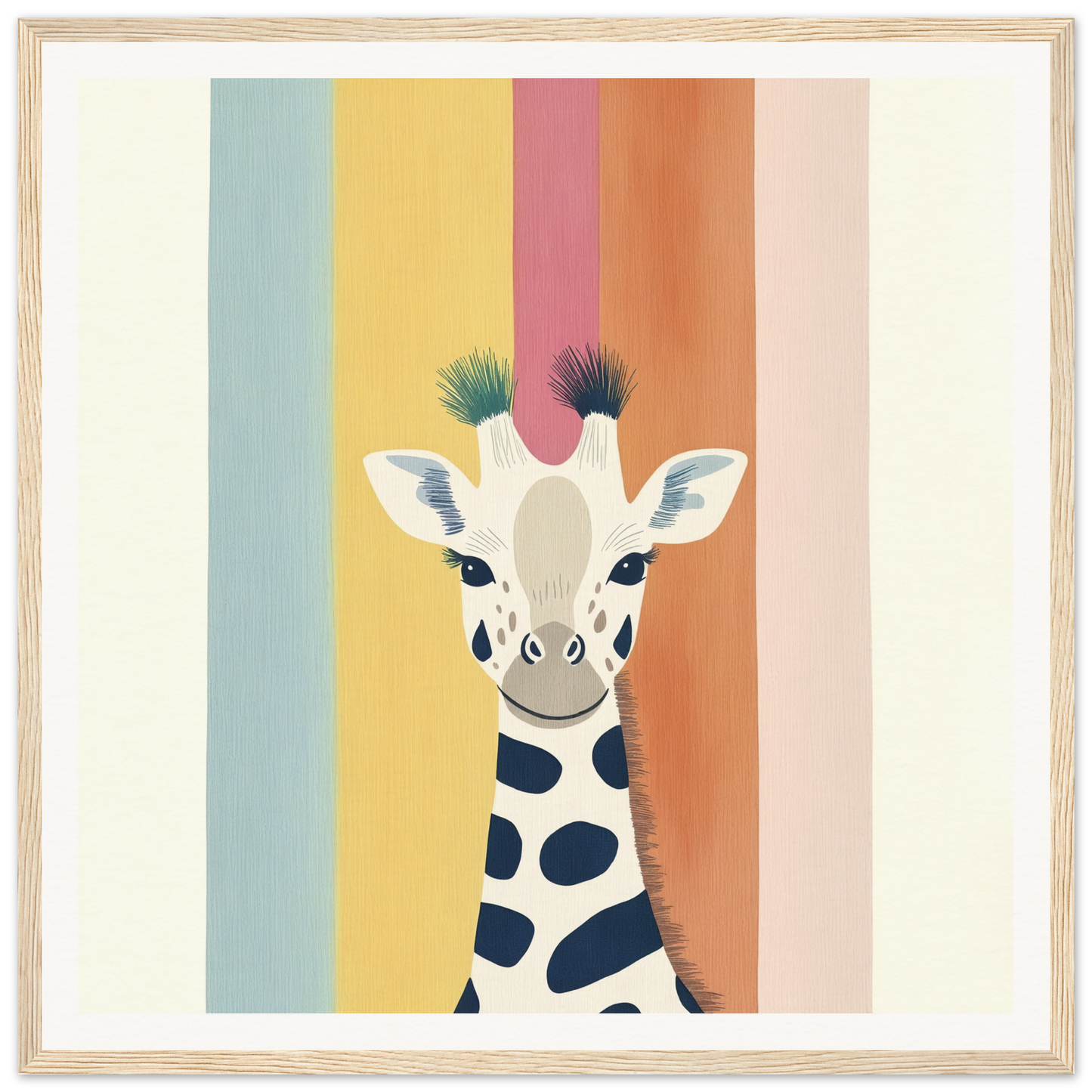 Whimsical giraffe with spiky tufts, featured in Special Edition Art™ collection
