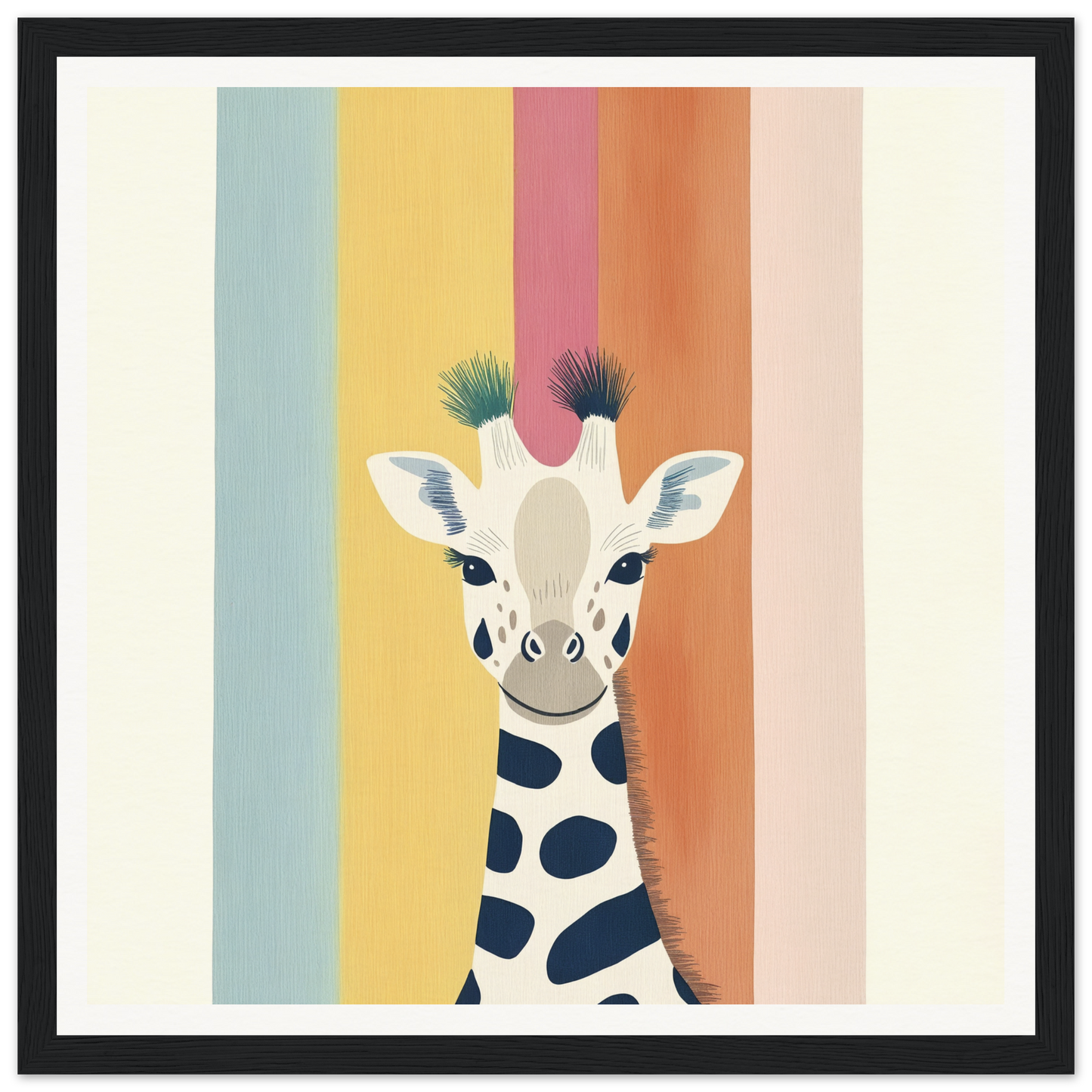 Whimsical giraffe with playful tufts featured in Special Edition Art™ collection