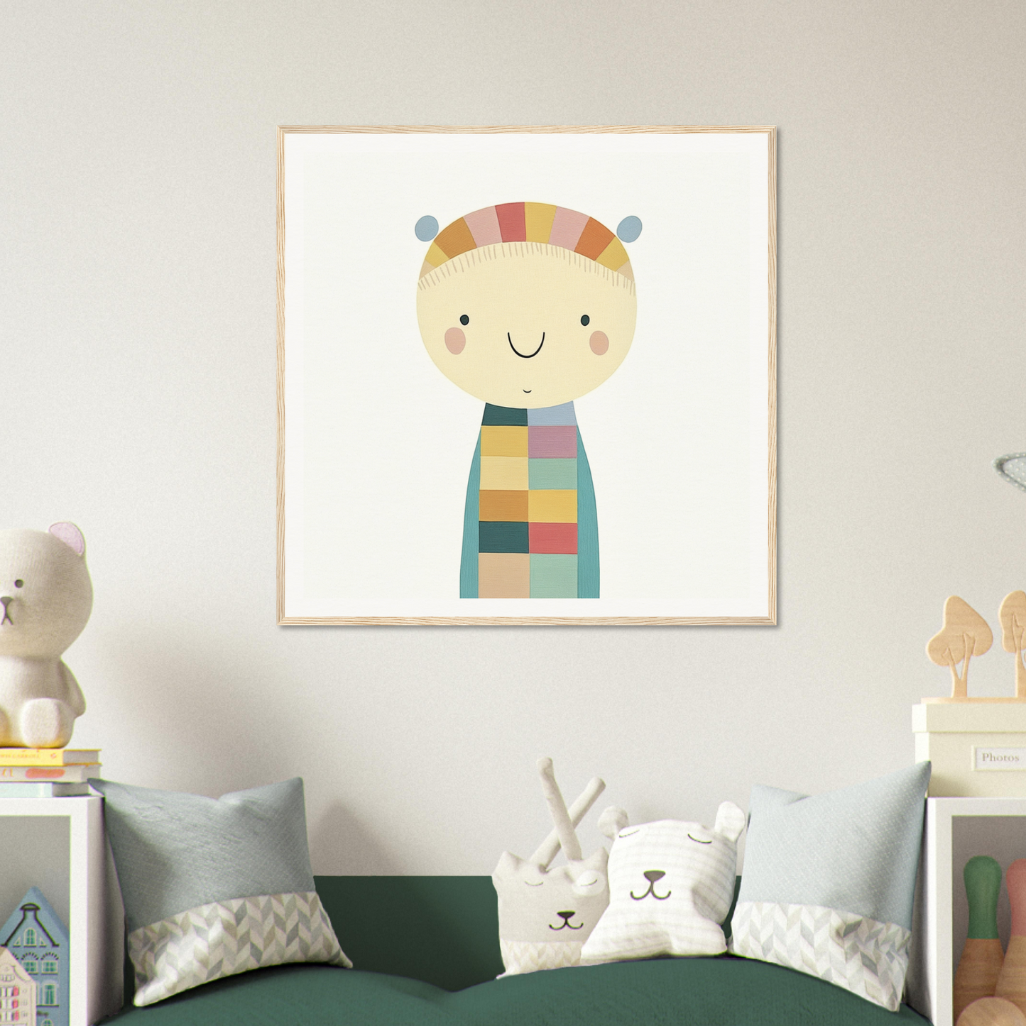 Cute cartoon figure in a colorful hat and sweater from Whimsy’s Golden Whisper