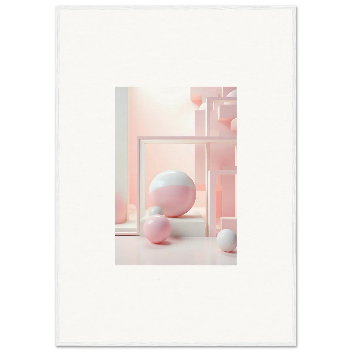 Spherical objects in soft pastel tones from Cubed Neo Aislamiento collection