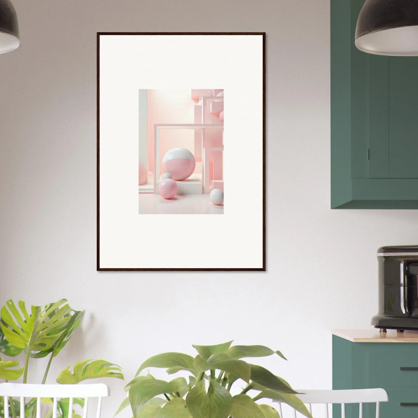 Framed abstract artwork in soft pastels, perfect for Cubed Neo Aislamiento decor