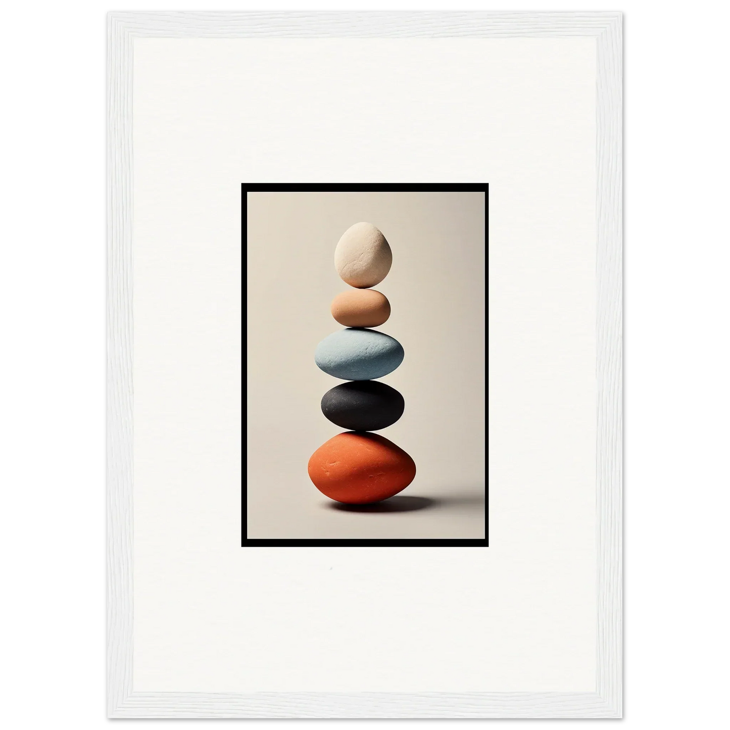 Colorful balanced stone stack as unique room decor in Soaring Chromatic Narrativesèques