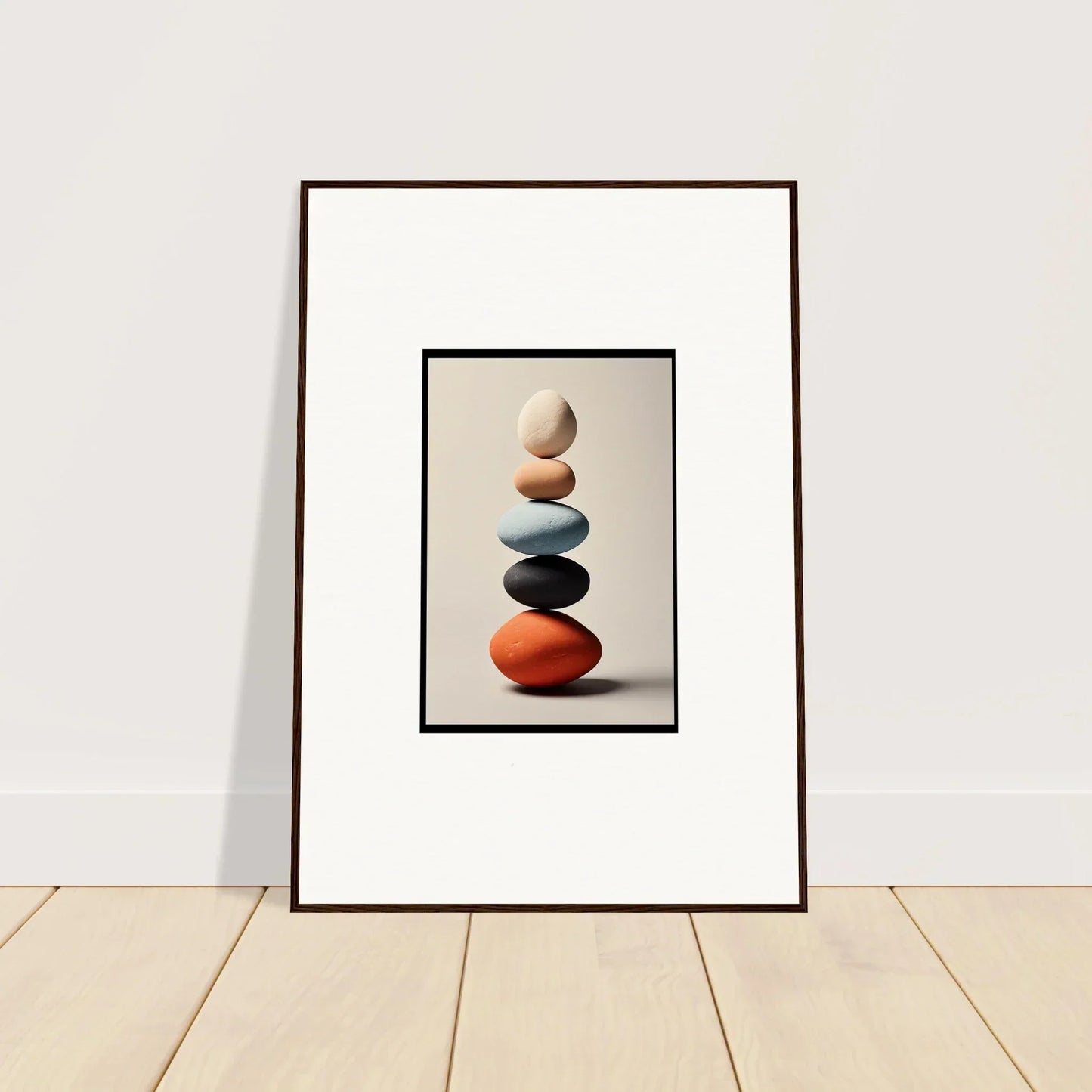Colorful stack of balanced stones for captivating room decor and canvas prints