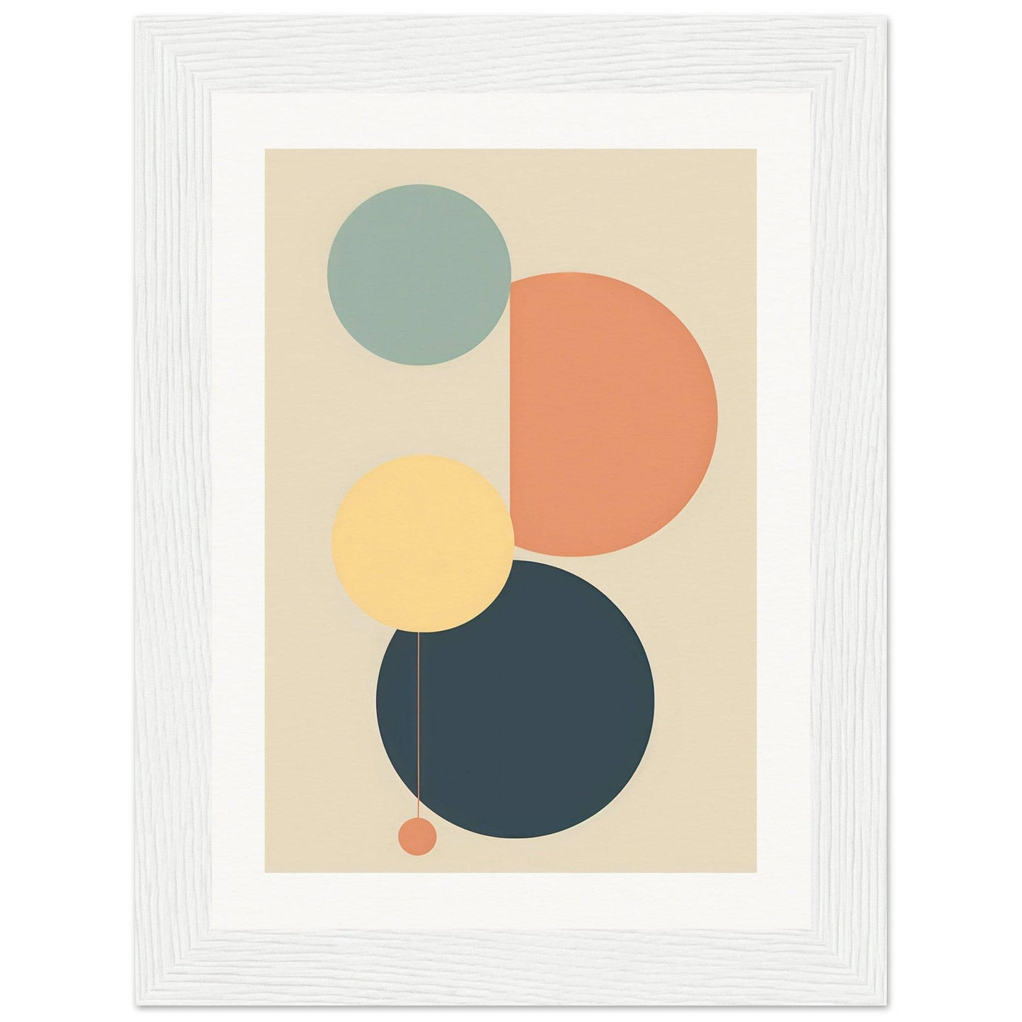 Abstract geometric composition featuring overlapping circles in muted colors.