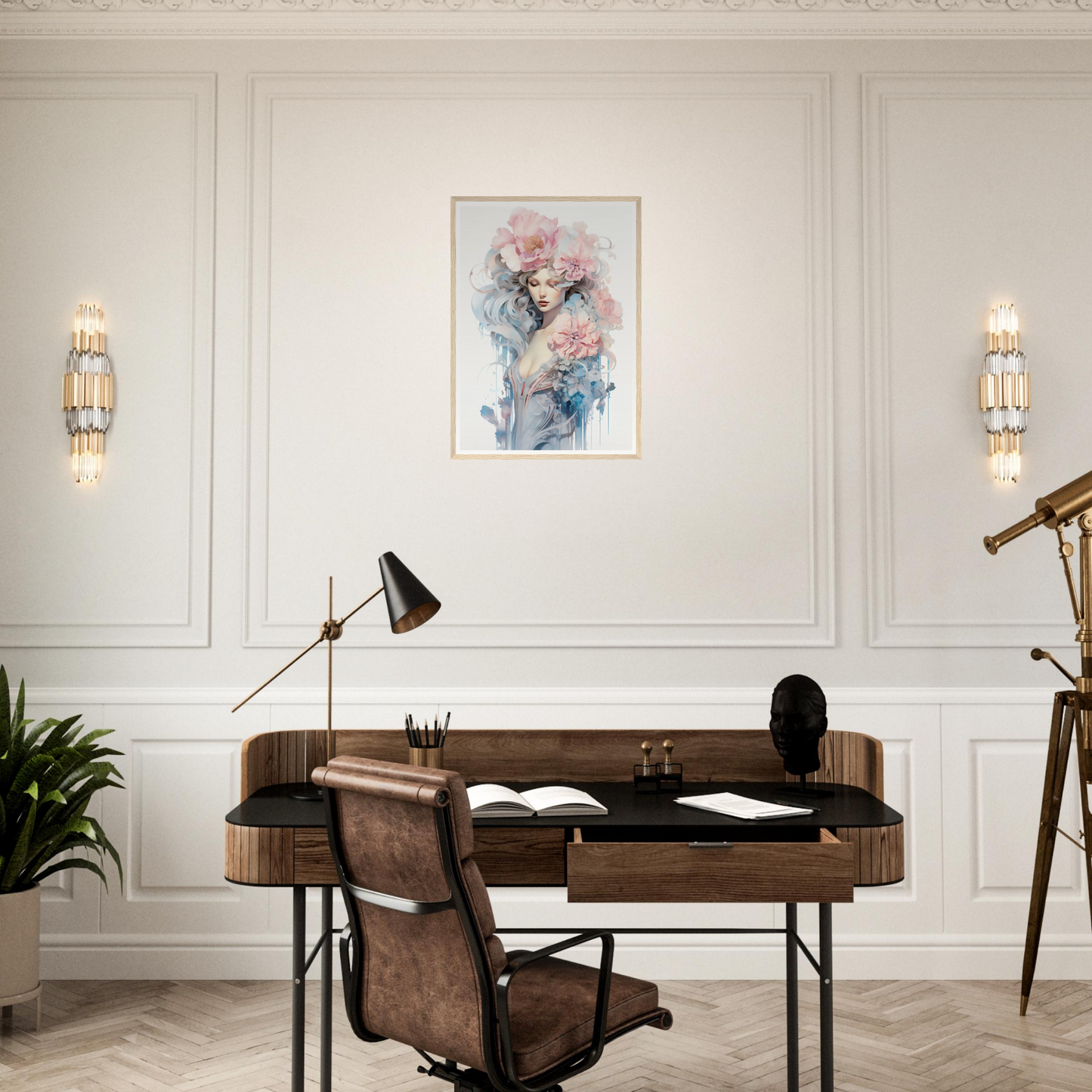 A framed poster of Untamed Elegance The Oracle Windows™ Collection.