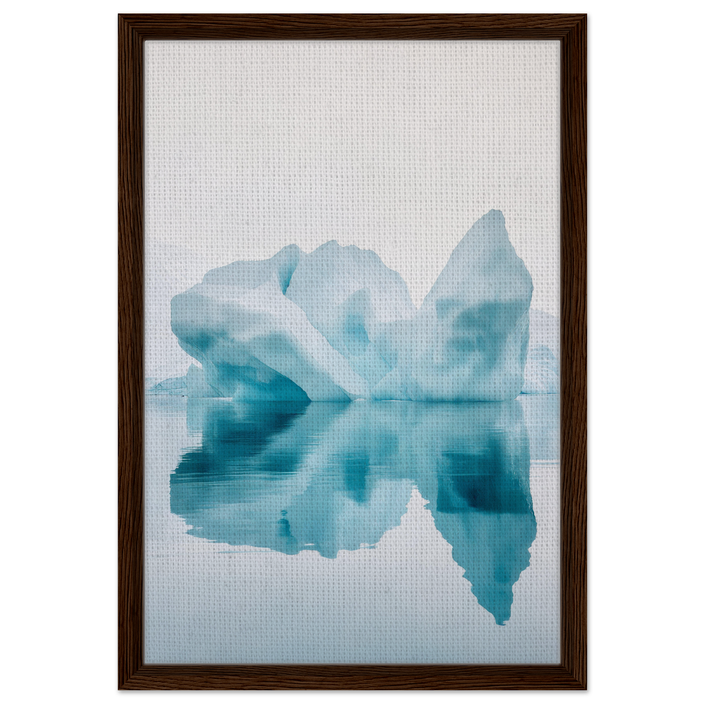 Iceberg reflected in calm water, embodying Iceberg’s Silent Poem for framed canvas wall decor
