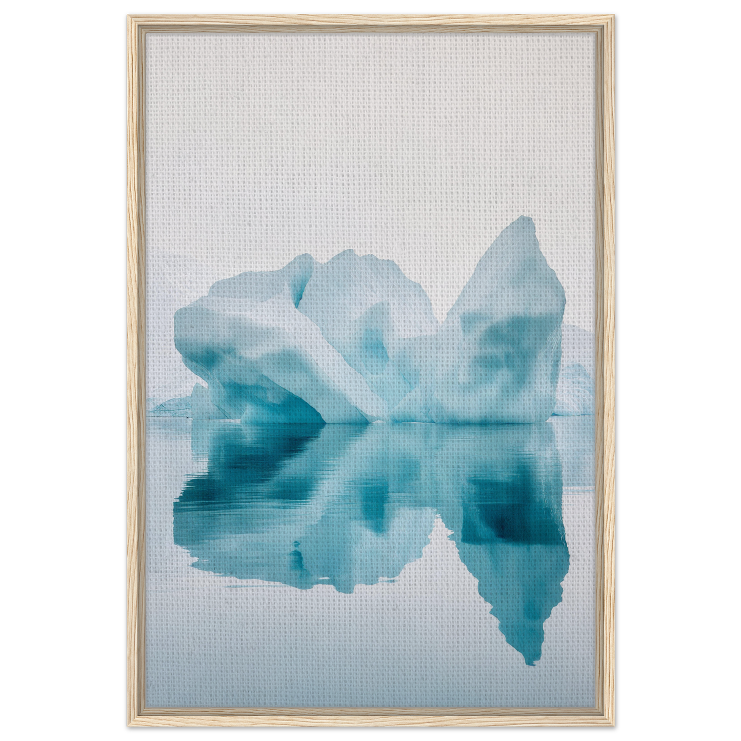 Iceberg reflected in calm water, featured in Iceberg’s Silent Poem framed canvas print