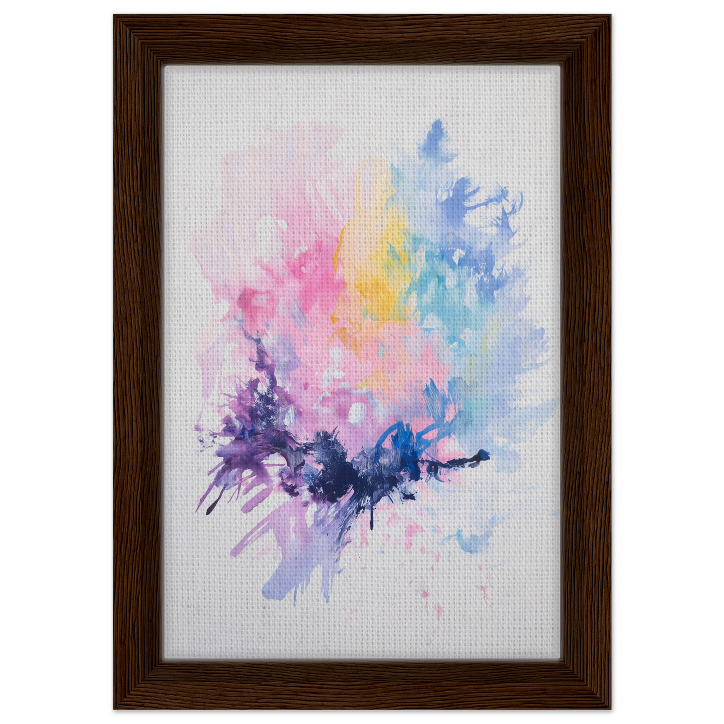 Framed canvas print of Imbibe Celestial Alchemy with an abstract pastel watercolor splash