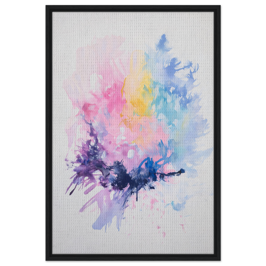 Colorful abstract watercolor painting in Imbibe Celestial Alchemy framed canvas print