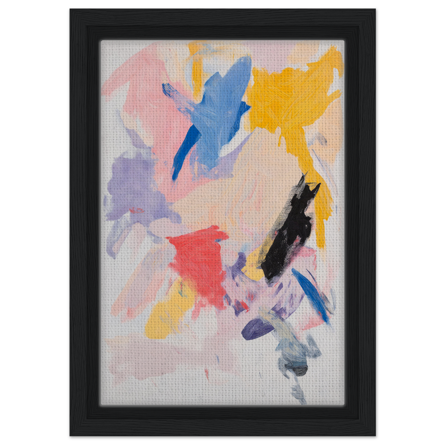 Abstract painting titled Joy’s Chromatic Fugue, perfect for vibrant room decor