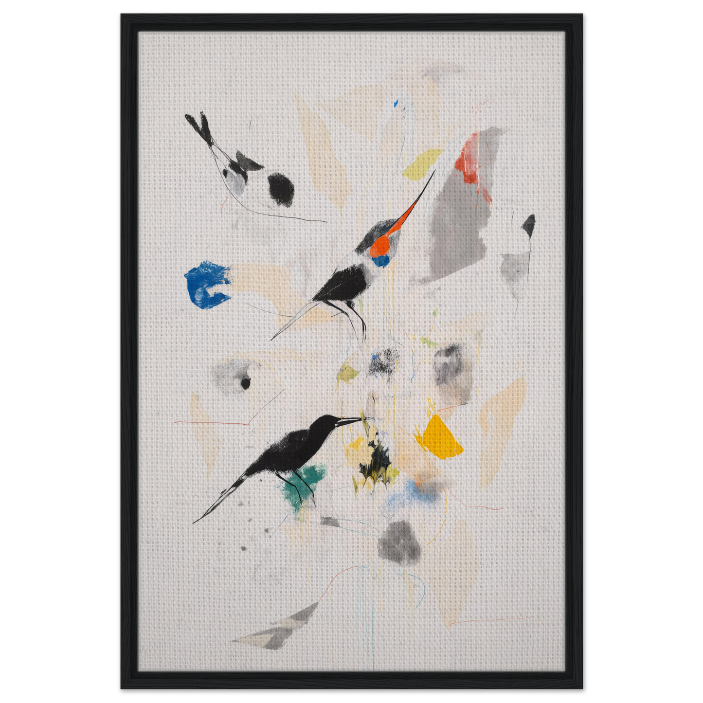 Abstract painting of vibrant shapes for Kaleidoscopic Flight Symphony room decor