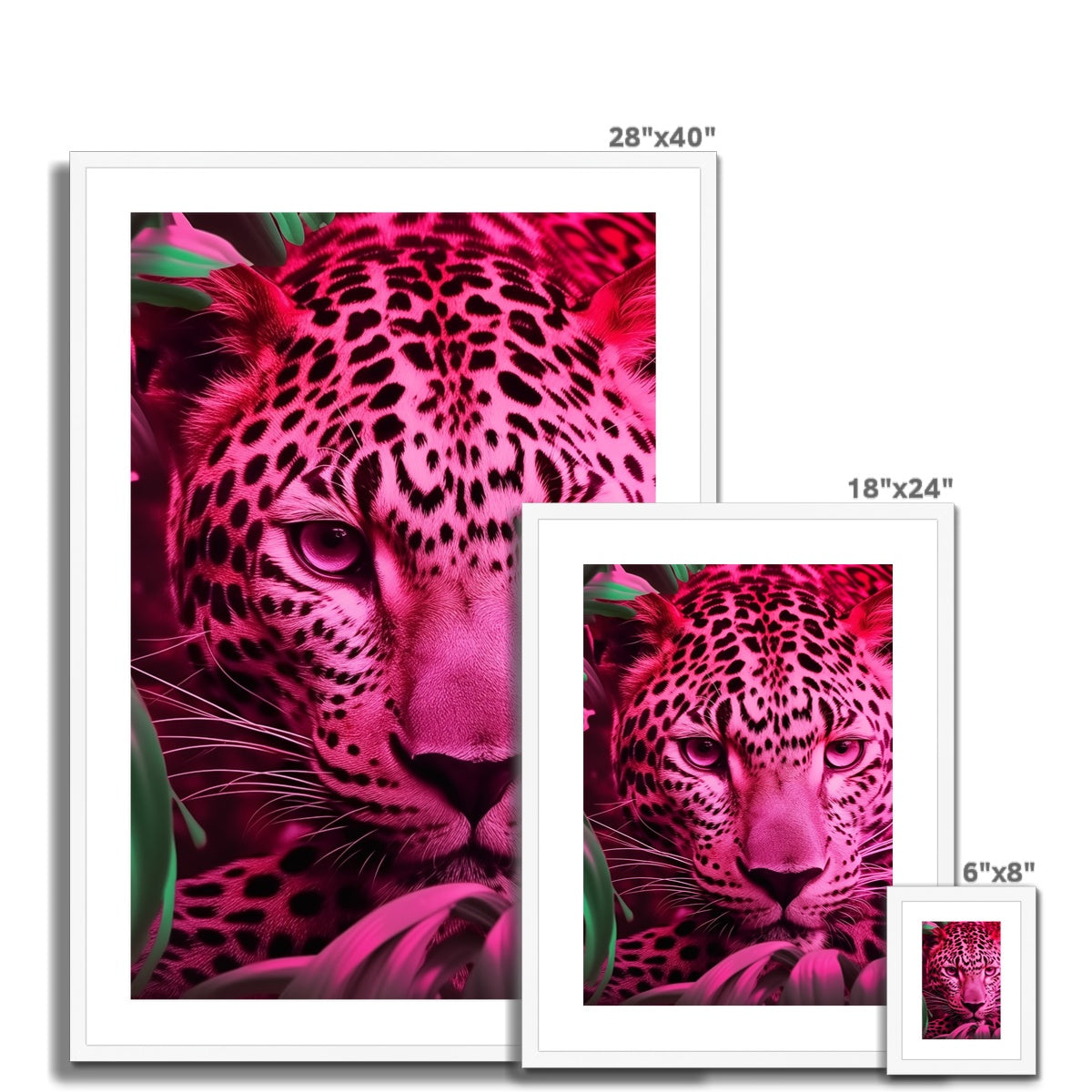 Leopard pink - canvas wall art
