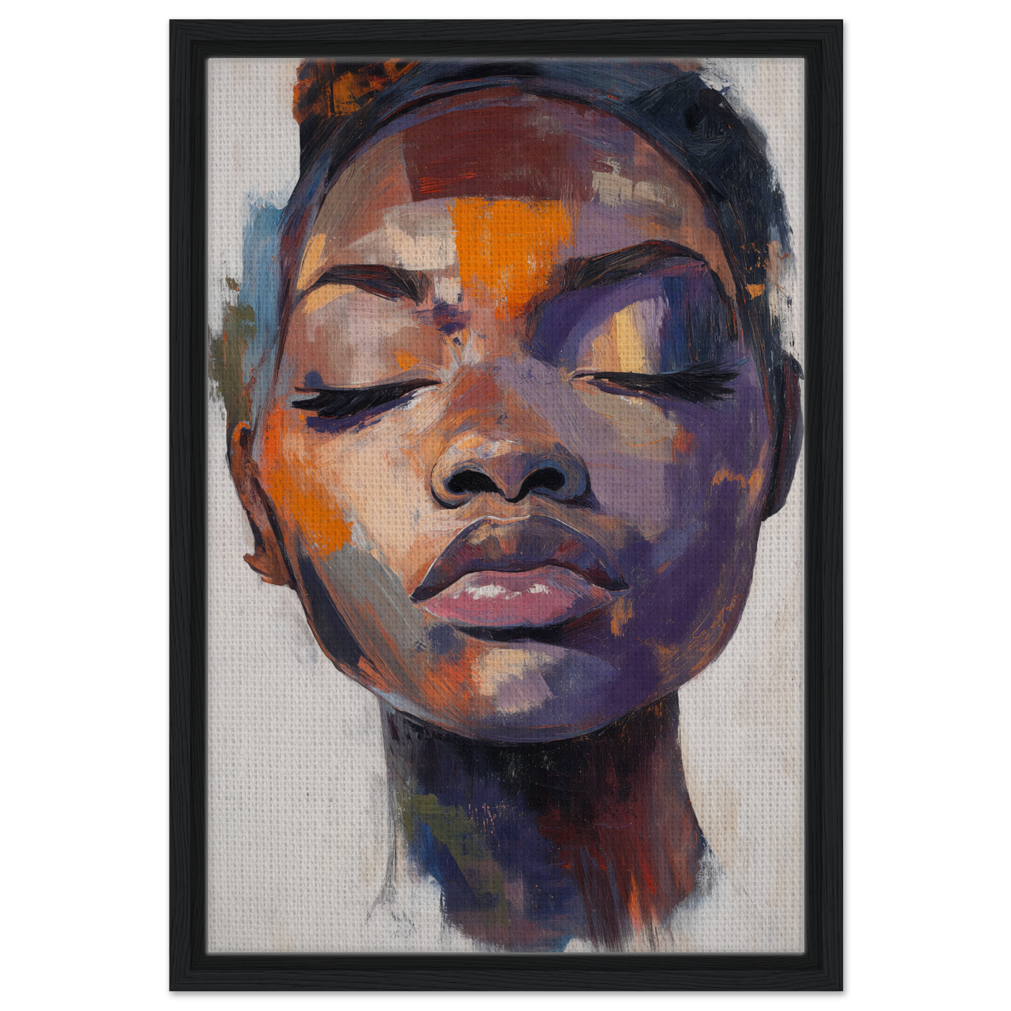 Colorful abstract portrait in Mystic Palette Reverie for stylish room decor