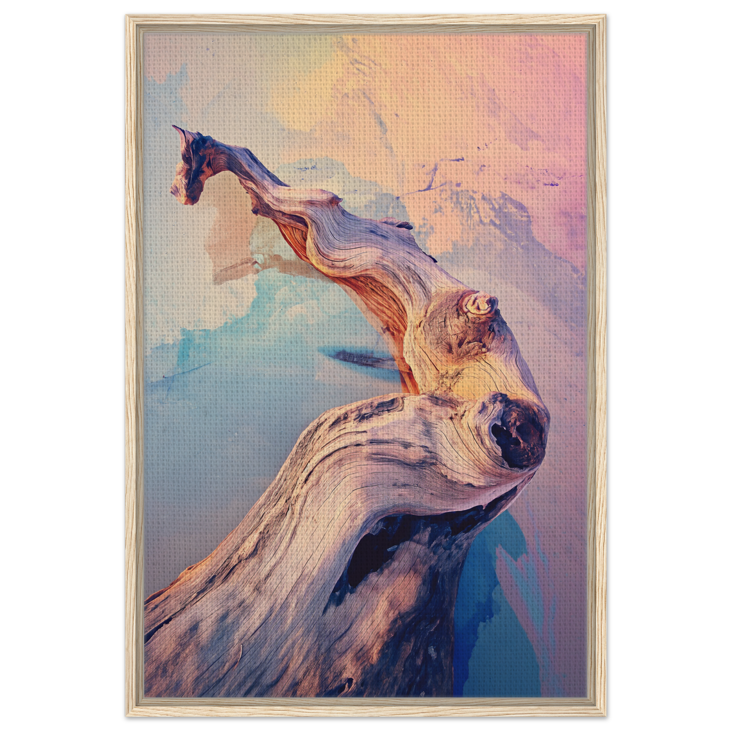 Abstract horse painting in Mystic Wood Whirl, ideal for Shopify Planet room decor