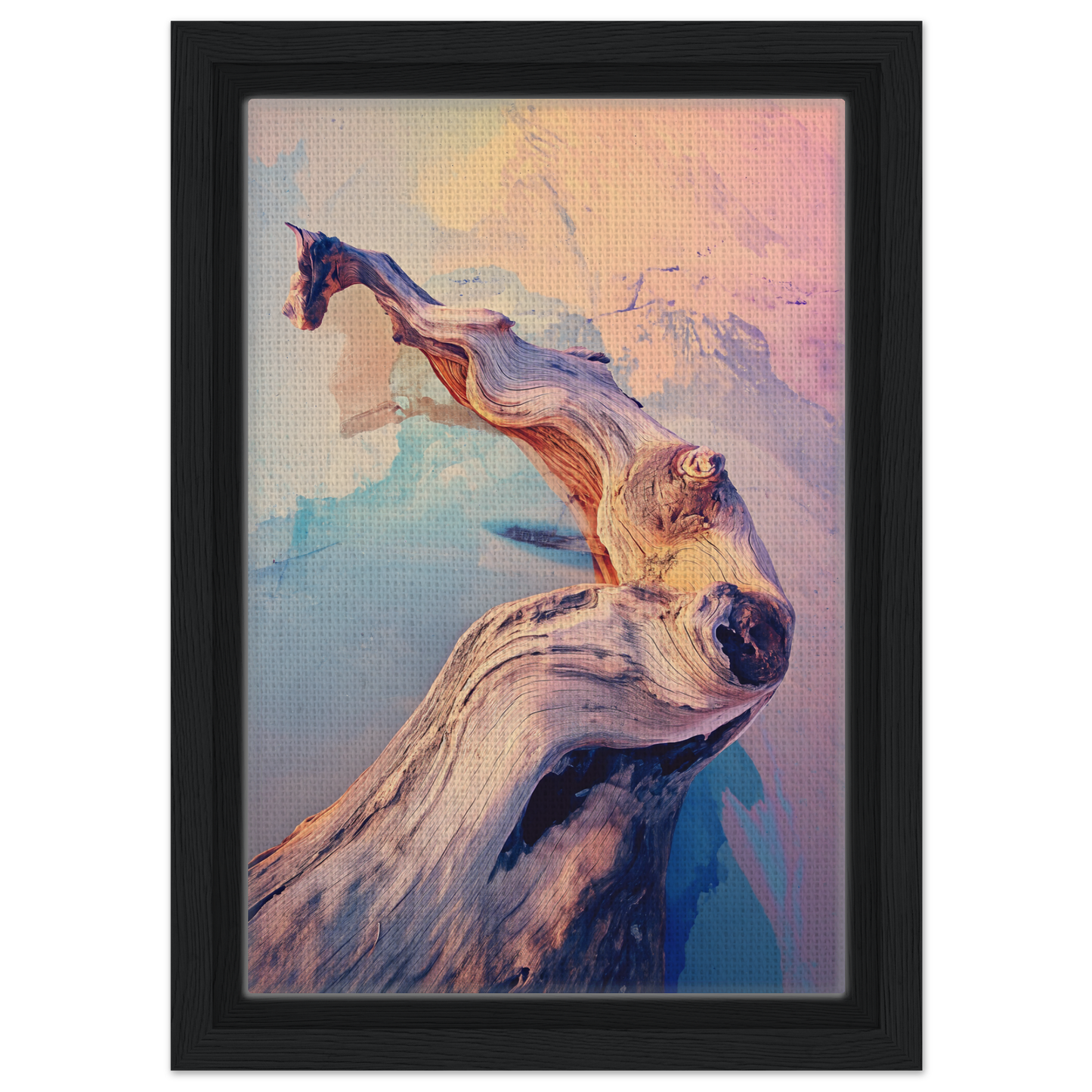 Abstract painting of a graceful horse-like figure in pastel colors for Mystic Wood Whirl room decor