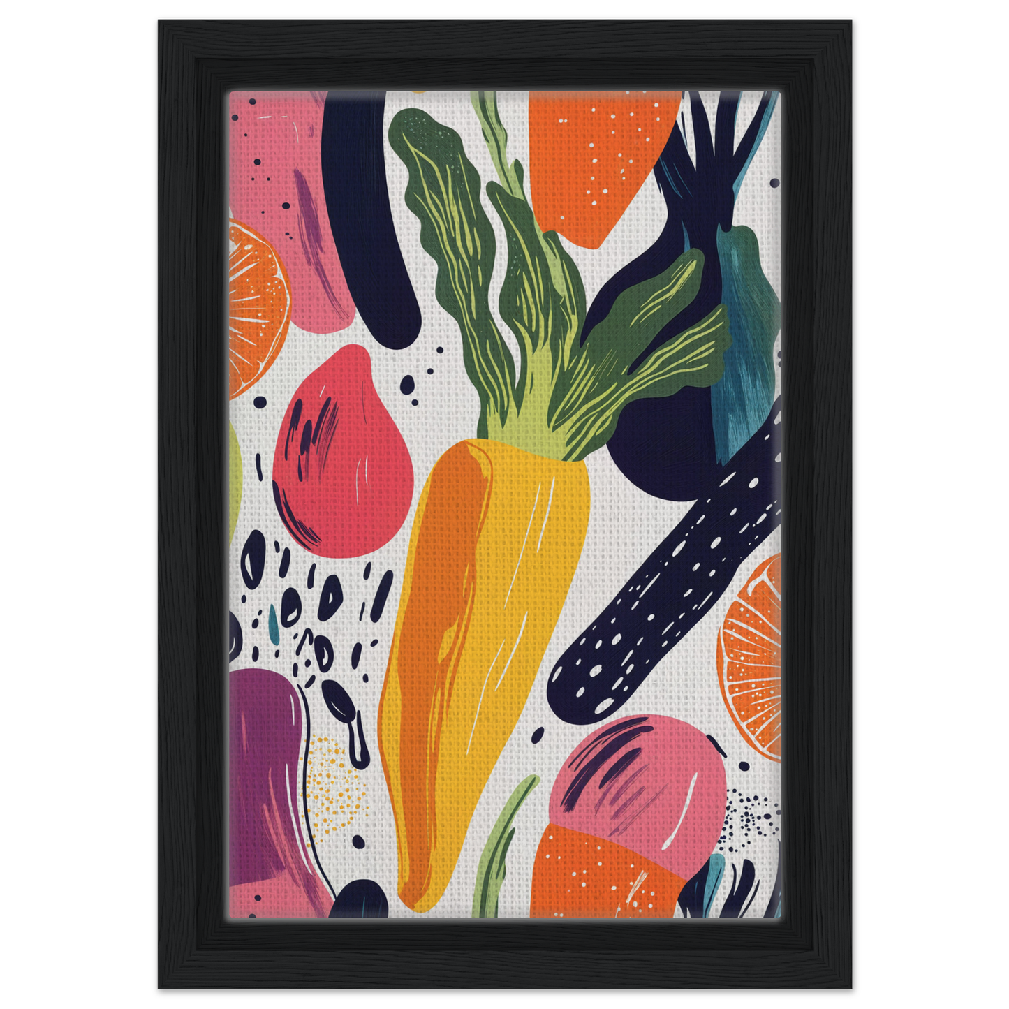 Vibrant abstract illustration of fruits and vegetables in Nourishment Reverberation Fields