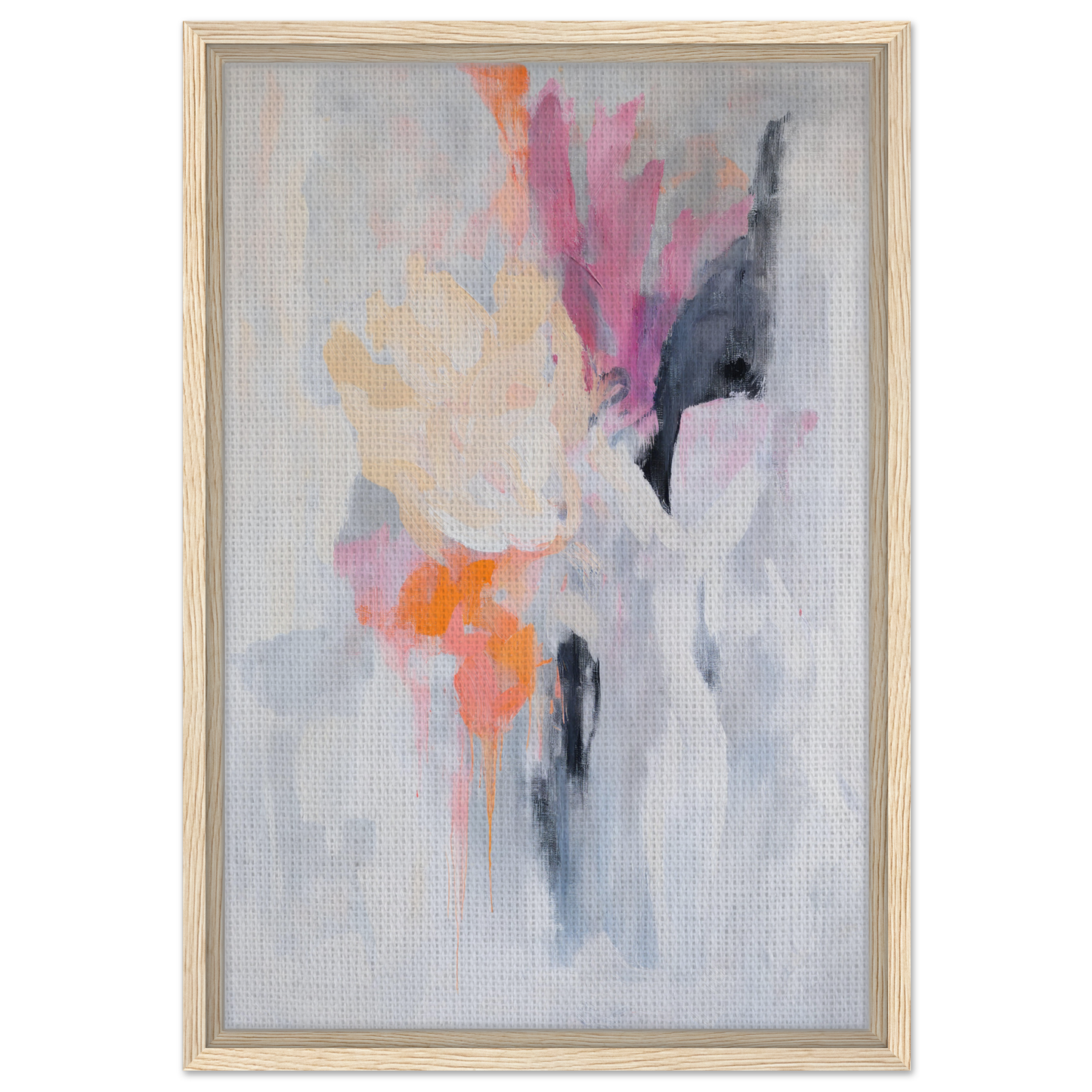 Abstract painting in soft pastels for Petal-Loom Murmurs room decor by Fashion Oracle