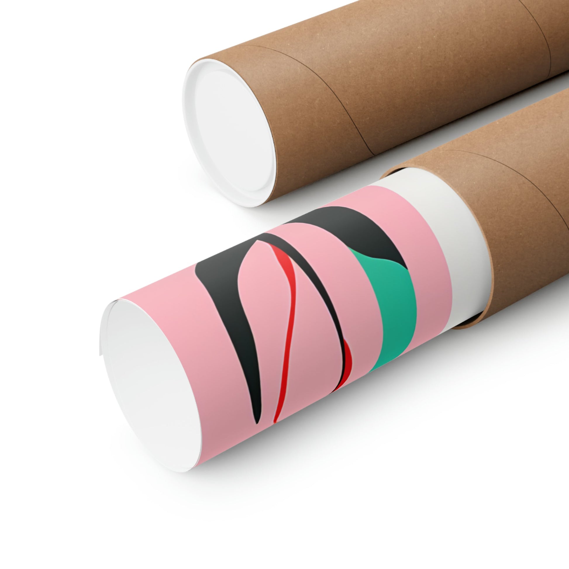 Two rolls of toilet paper with different colors