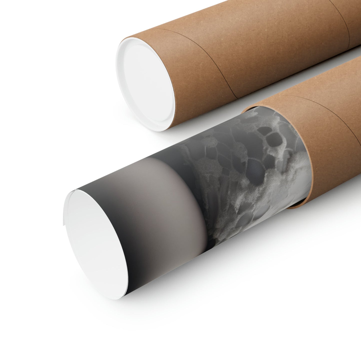 Two rolls of toilet paper with a roll of toilet paper