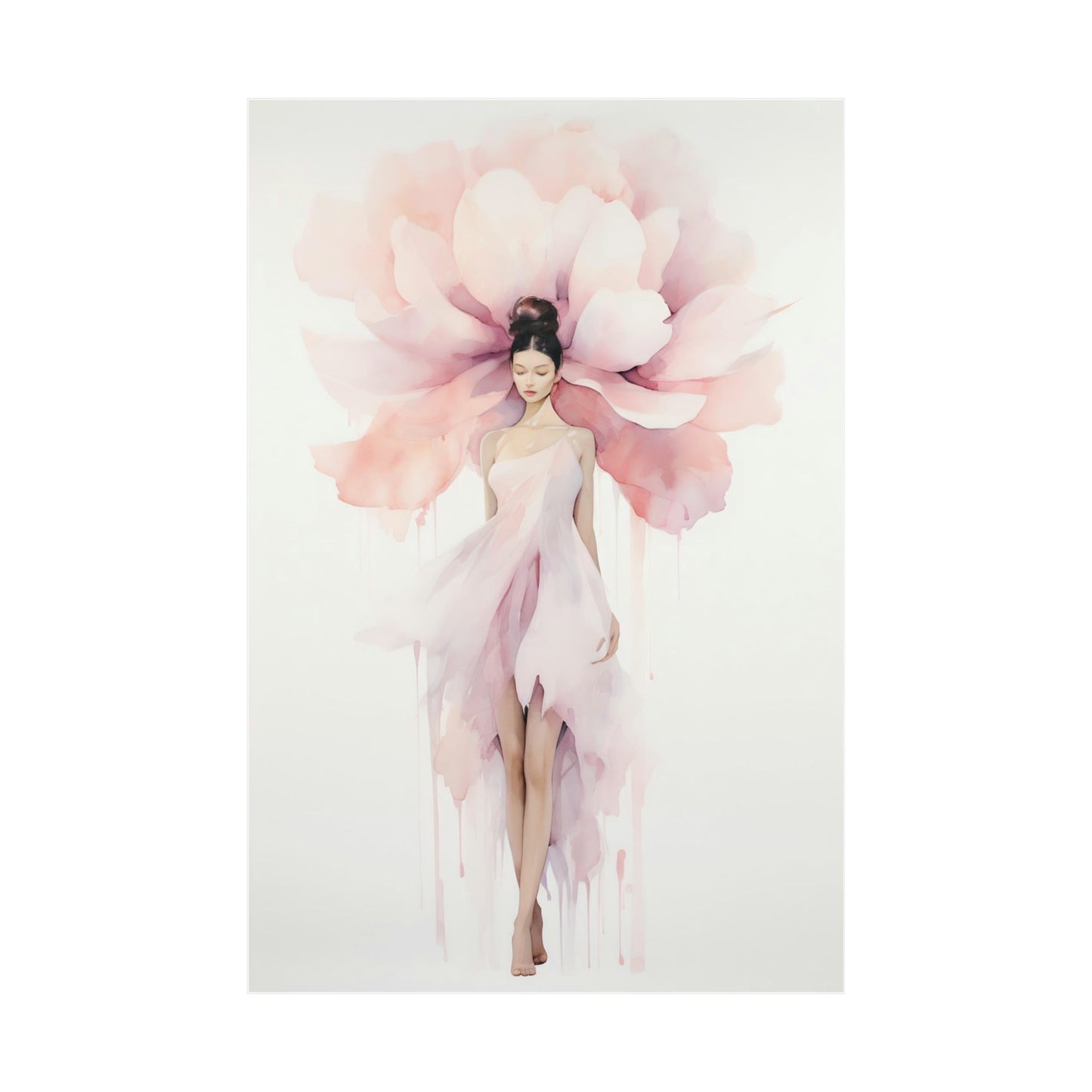 A woman with a large flower on her head