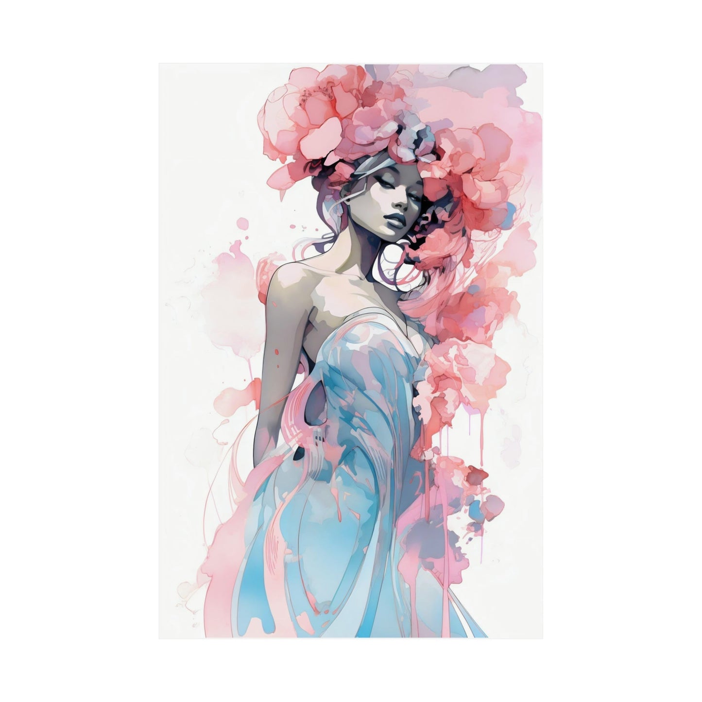 A woman with flowers in her hair
