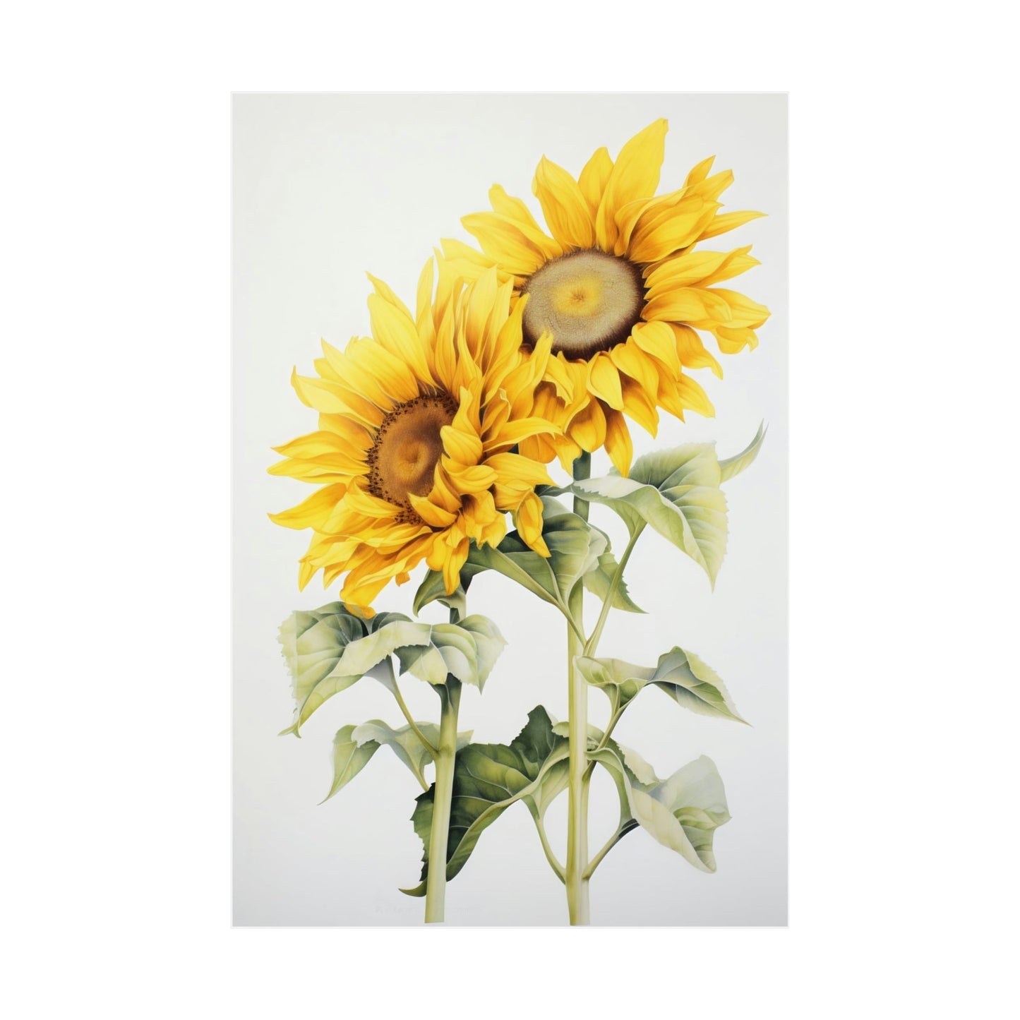 A painting of sunflowers