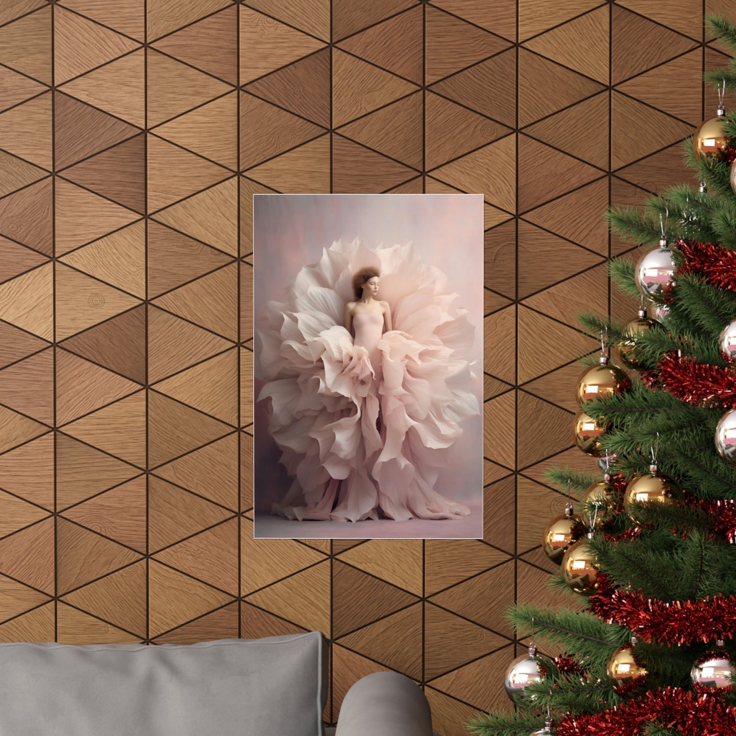 Artistic photograph of a figure draped in flowing white fabric.