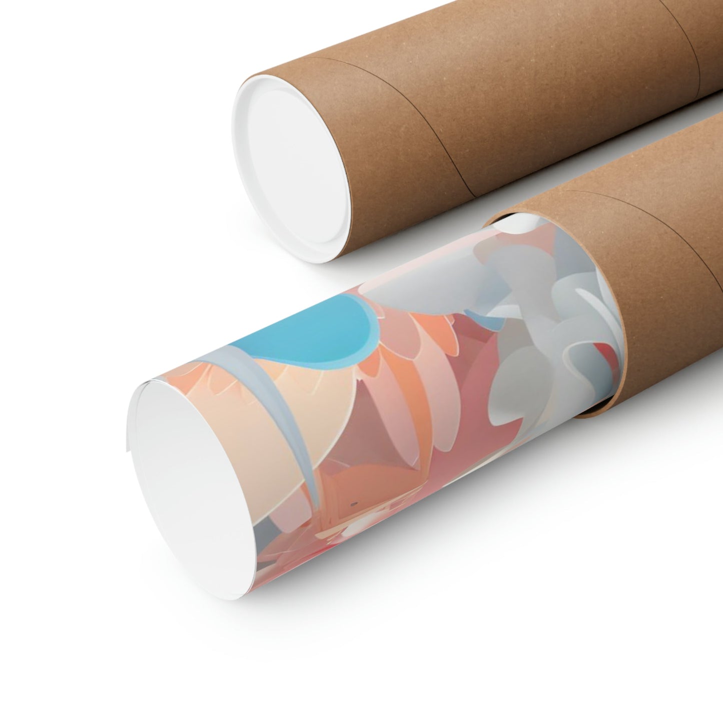Two rolls of toilet paper with a colorful design