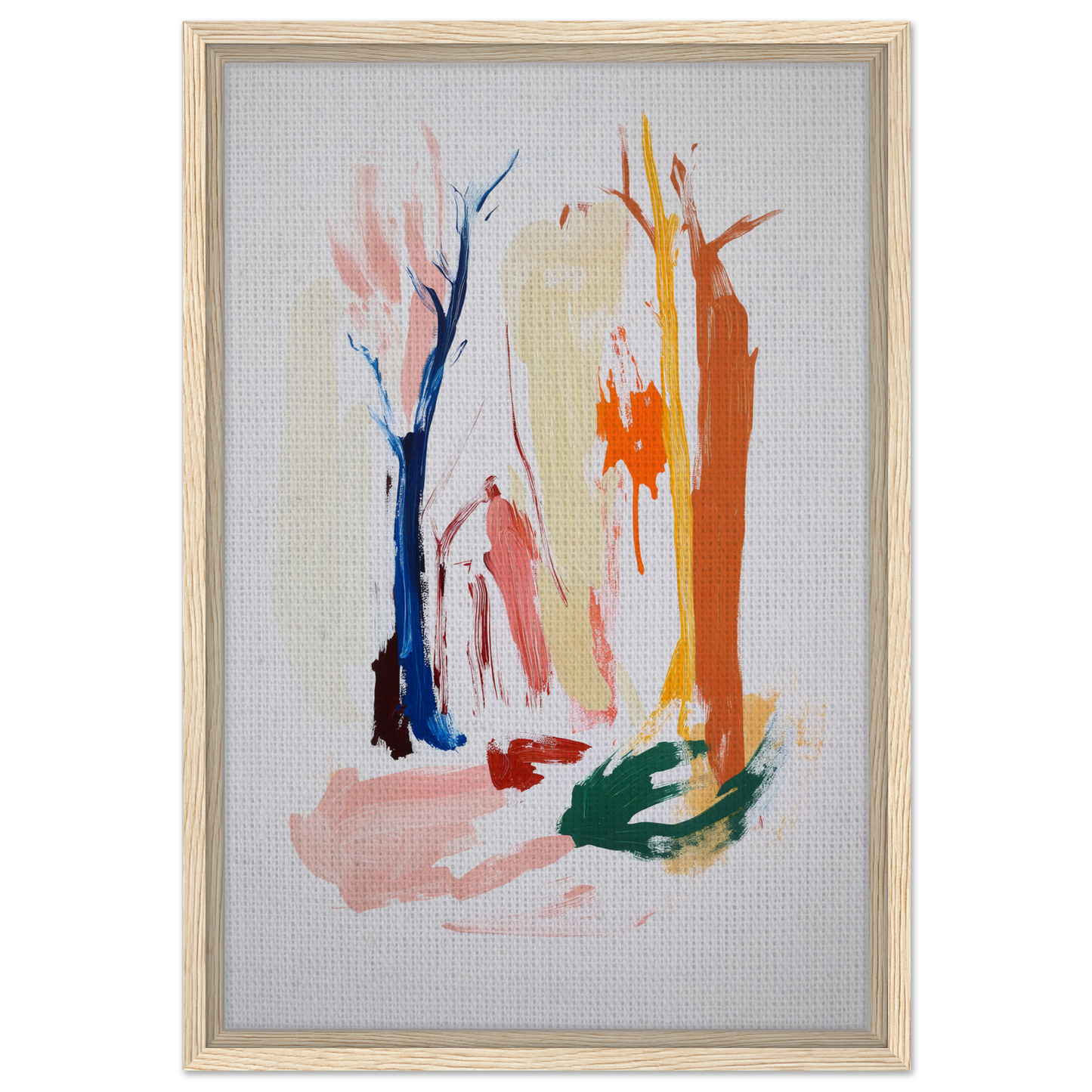 Abstract painting with vibrant brushstrokes reflecting the Psilocynic Tree Whisper theme