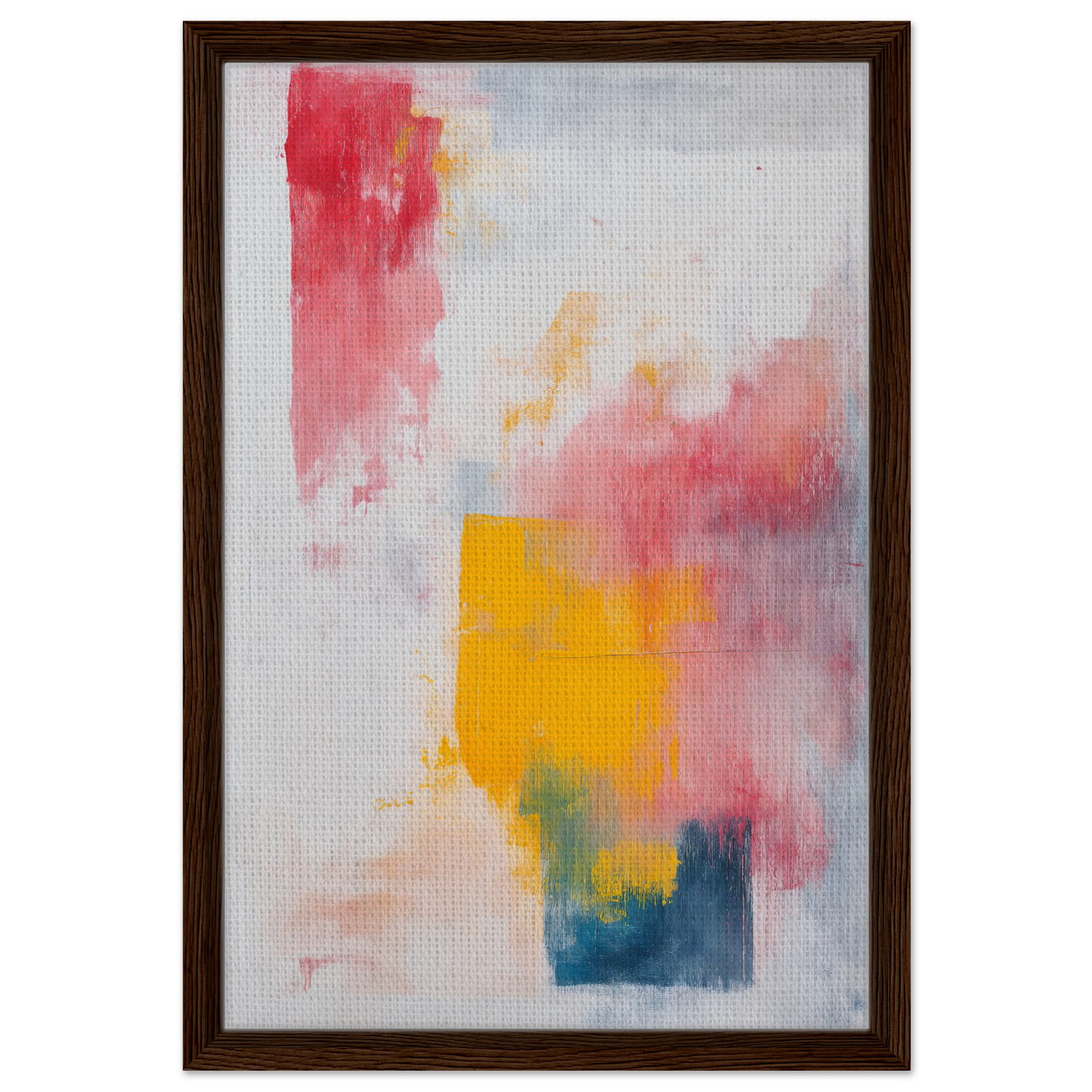 Abstract painting Rapture Between Hues in vibrant colors, framed canvas print for Shopify Planet