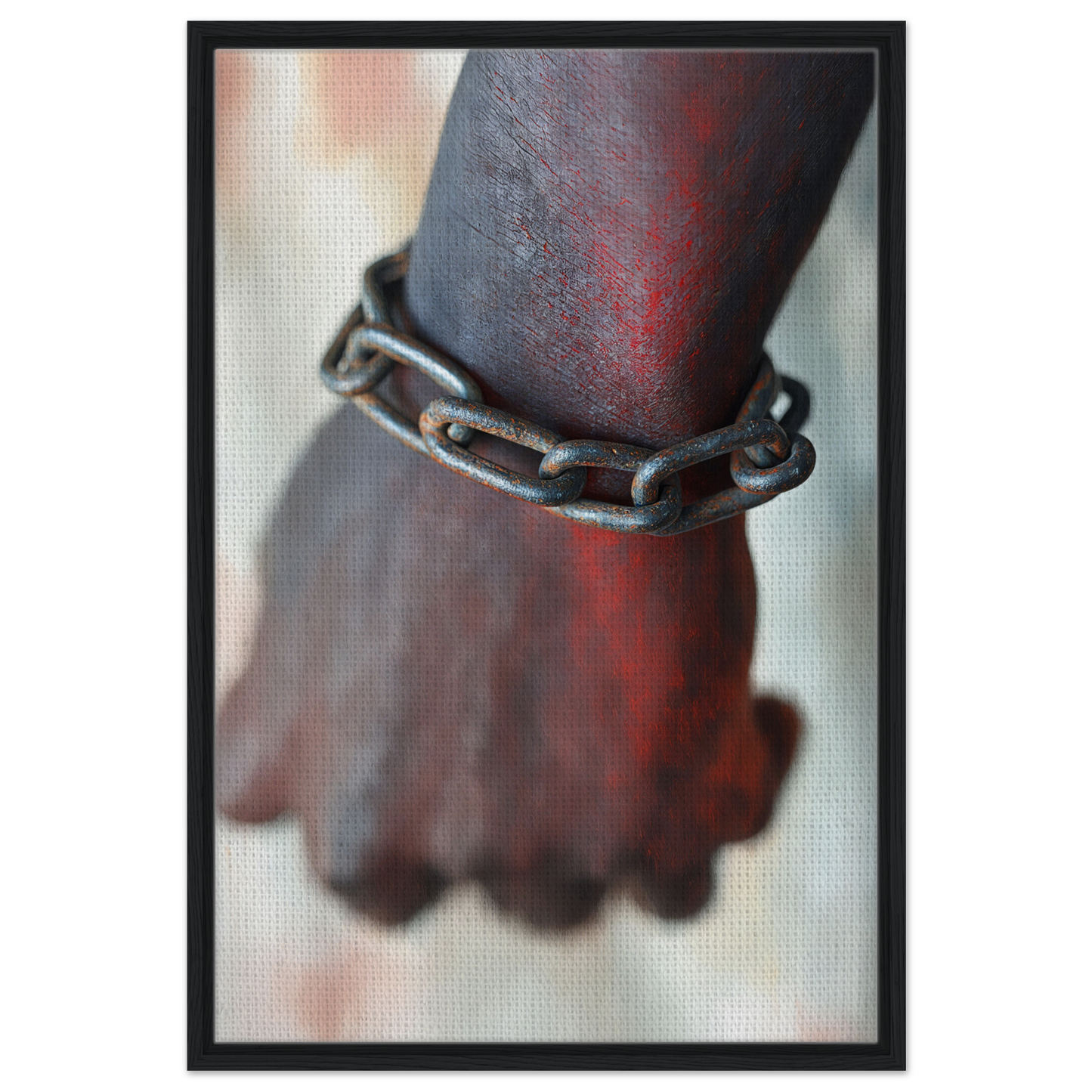 A dark-skinned wrist showcases the Rustbound Reverie metal chain bracelet elegantly