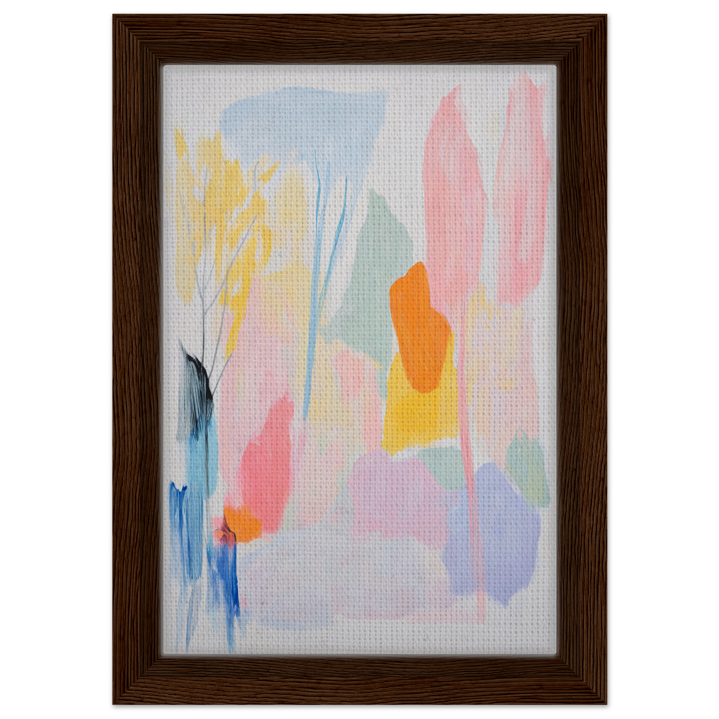Abstract painting in soft pastels, Serenade of Tranquility for elegant room decor