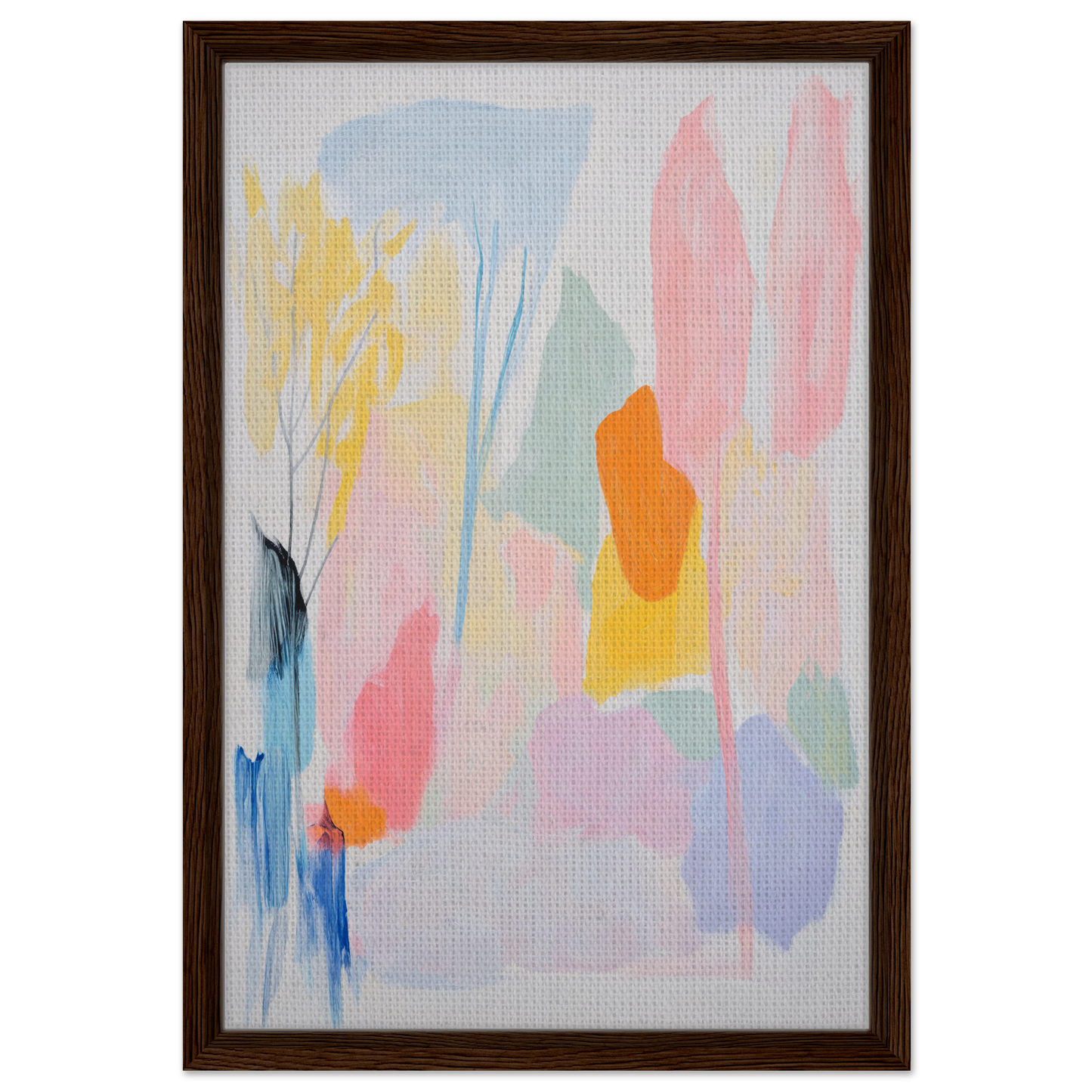 Abstract painting Serenade of Tranquility in wooden frame, perfect for fashion oracle room decor