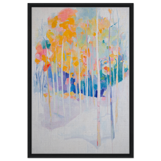 Abstract painting of colorful trees in impressionistic style for Serene Spectrum Rapids room decor