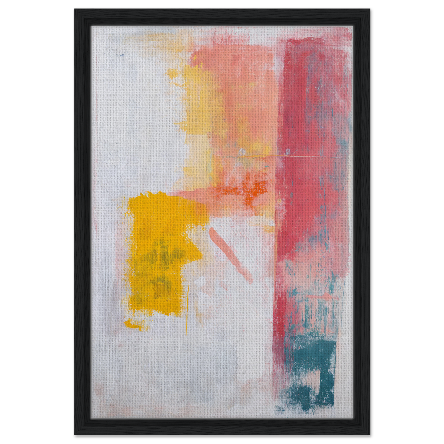 Abstract painting in soft pastels for Subconscious Symphony Hue framed canvas art