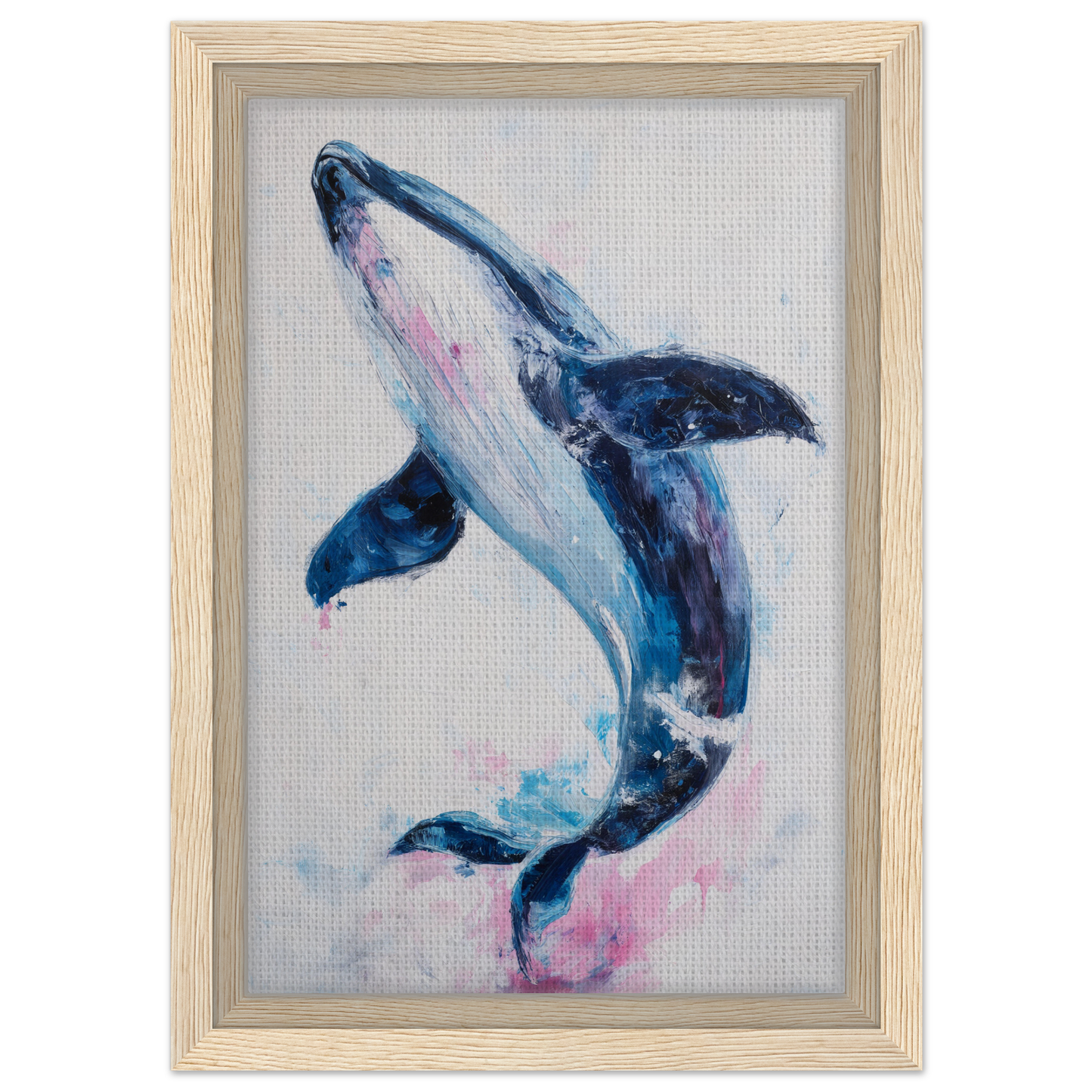 Watercolor painting of a humpback whale leaping, part of Surreal Humpback Harmonies collection