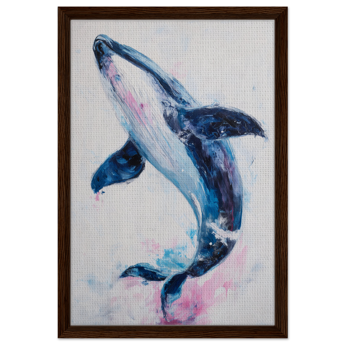 Surreal Humpback Harmonies artwork featuring a painted whale breaching in vibrant colors